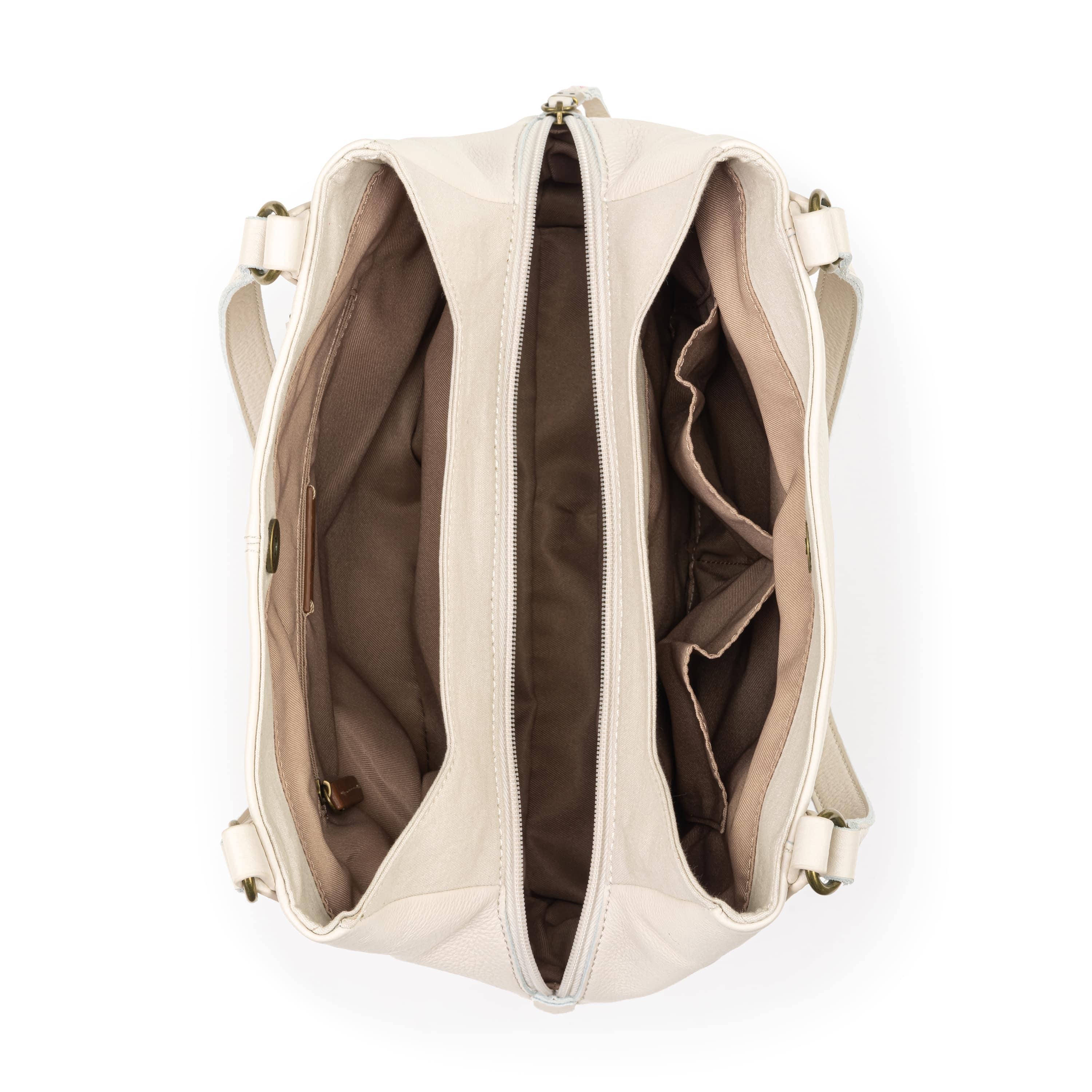 The Sak Melrose Satchel - Leather - Stone Multi Eyelet