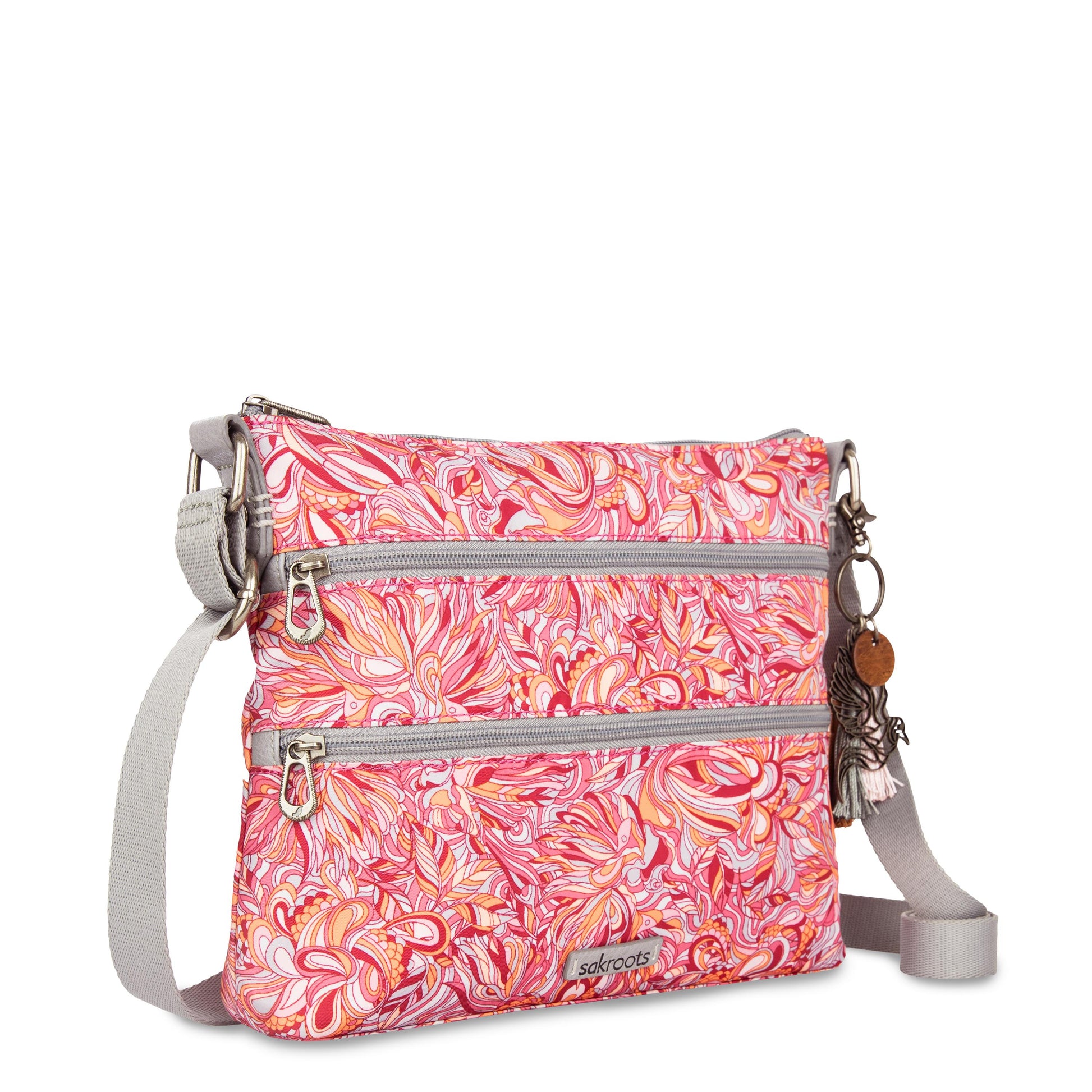 Sakroots Basic Crossbody EcoTwill - |Sorbet Treehouse|