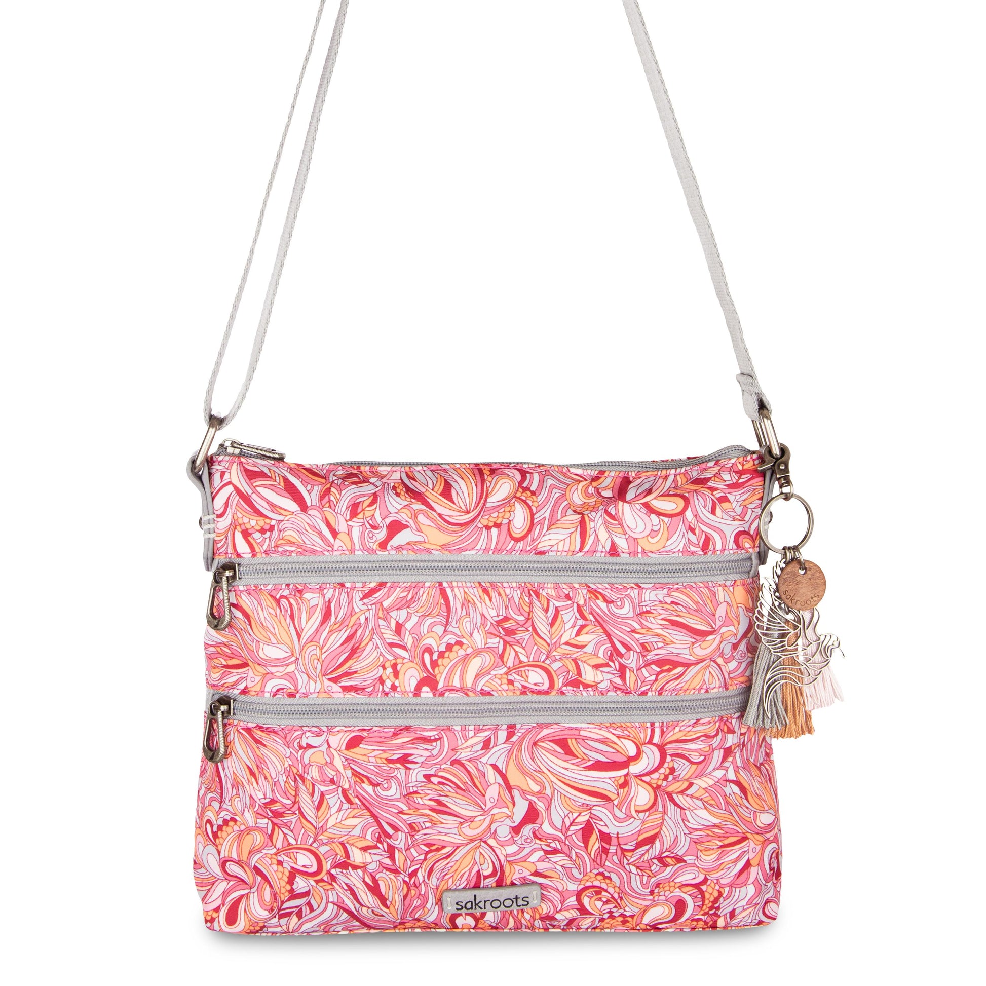 Sakroots Basic Crossbody EcoTwill - |Sorbet Treehouse|