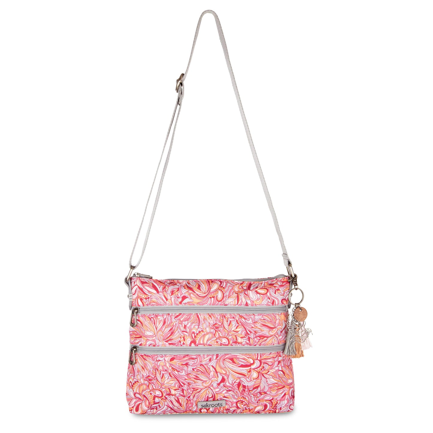 Sakroots Basic Crossbody EcoTwill - |Sorbet Treehouse|