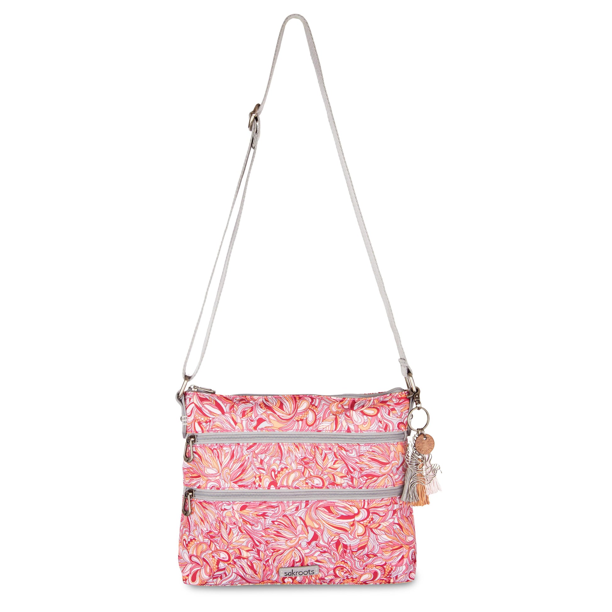 Sakroots Basic Crossbody EcoTwill - |Sorbet Treehouse|