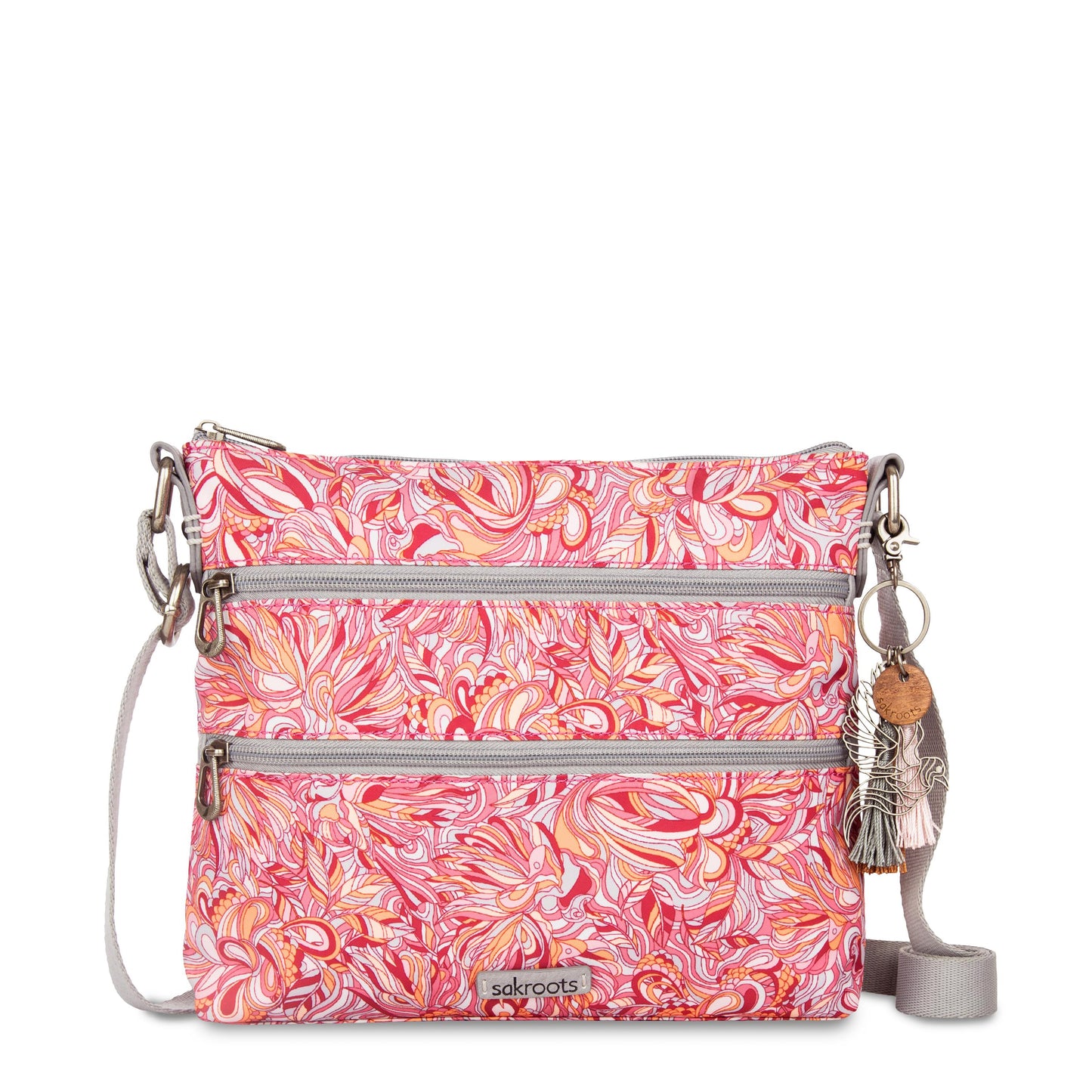Sakroots Basic Crossbody EcoTwill - |Sorbet Treehouse|