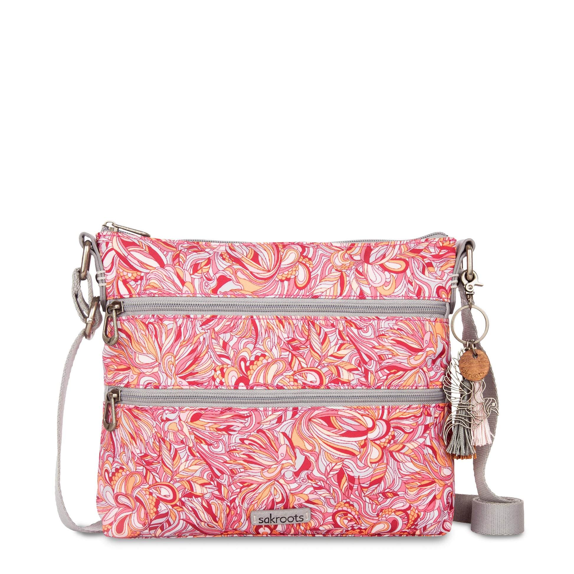 Sakroots Basic Crossbody EcoTwill - |Sorbet Treehouse|