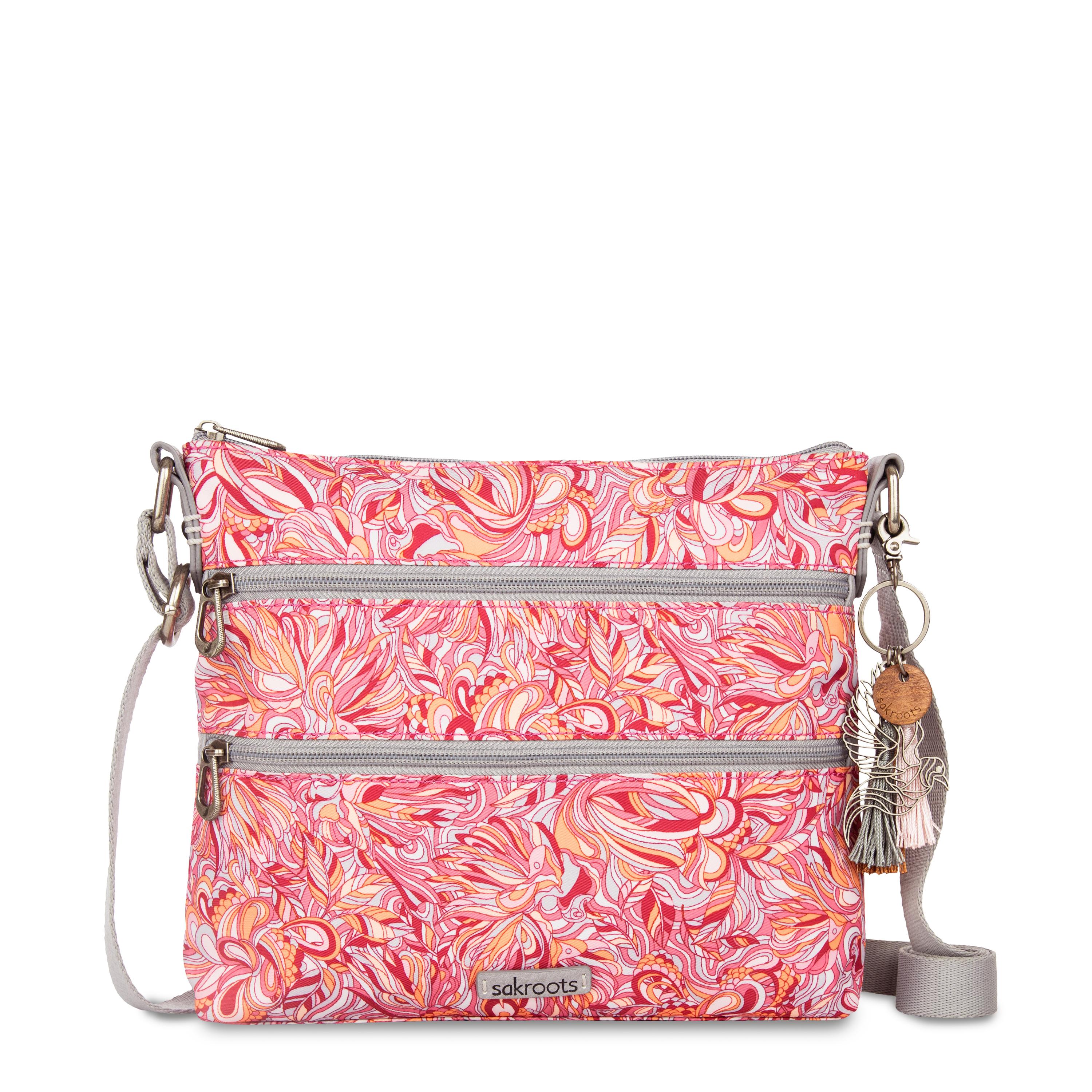 Sakroots Basic Crossbody - EcoTwill - Sorbet Treehouse