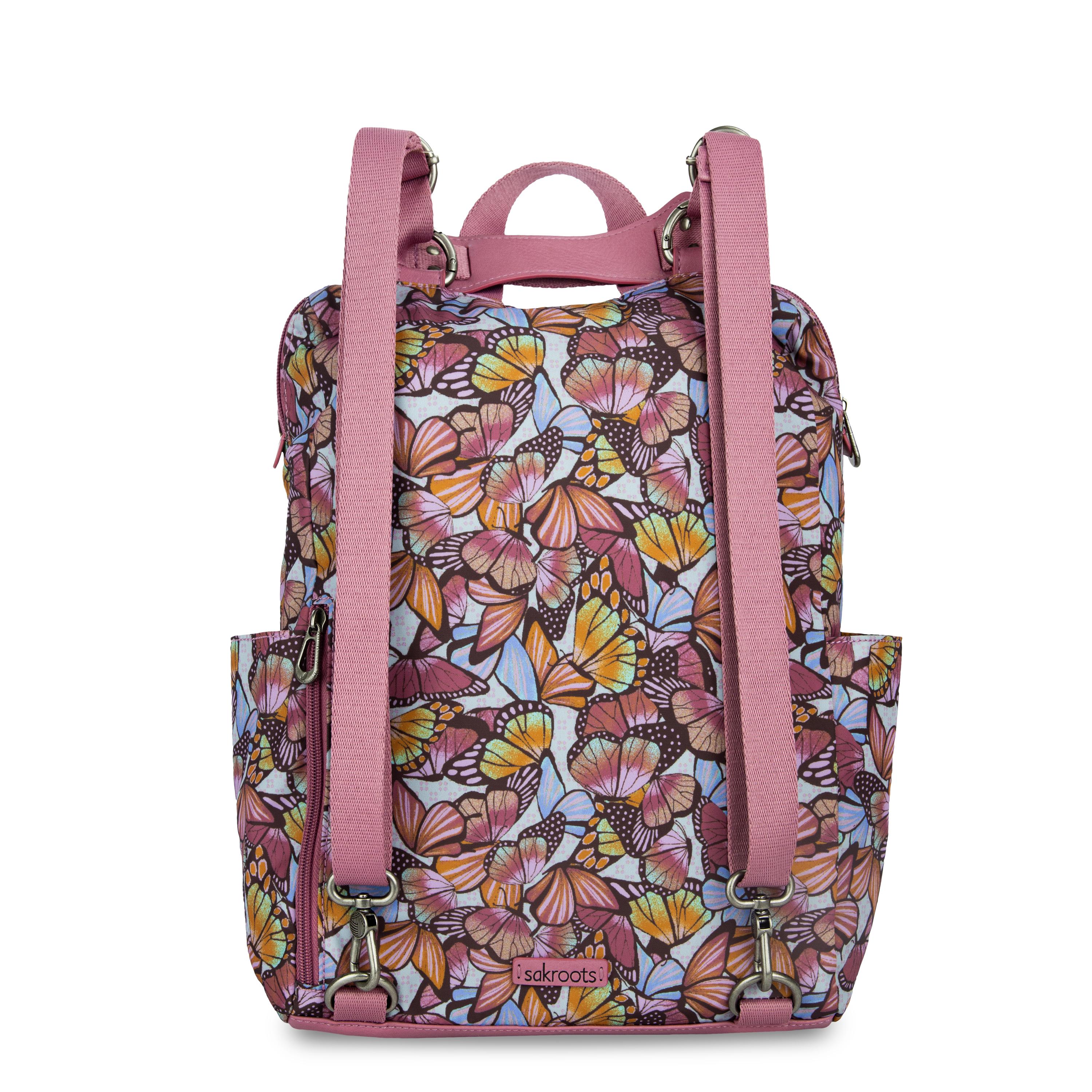 Sakroots Loyola Backpack - EcoTwill - Mulberry Butterfly Bloom