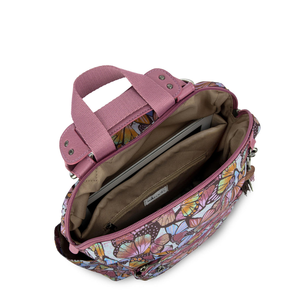 Sakroots Loyola Backpack - EcoTwill - Mulberry Butterfly Bloom