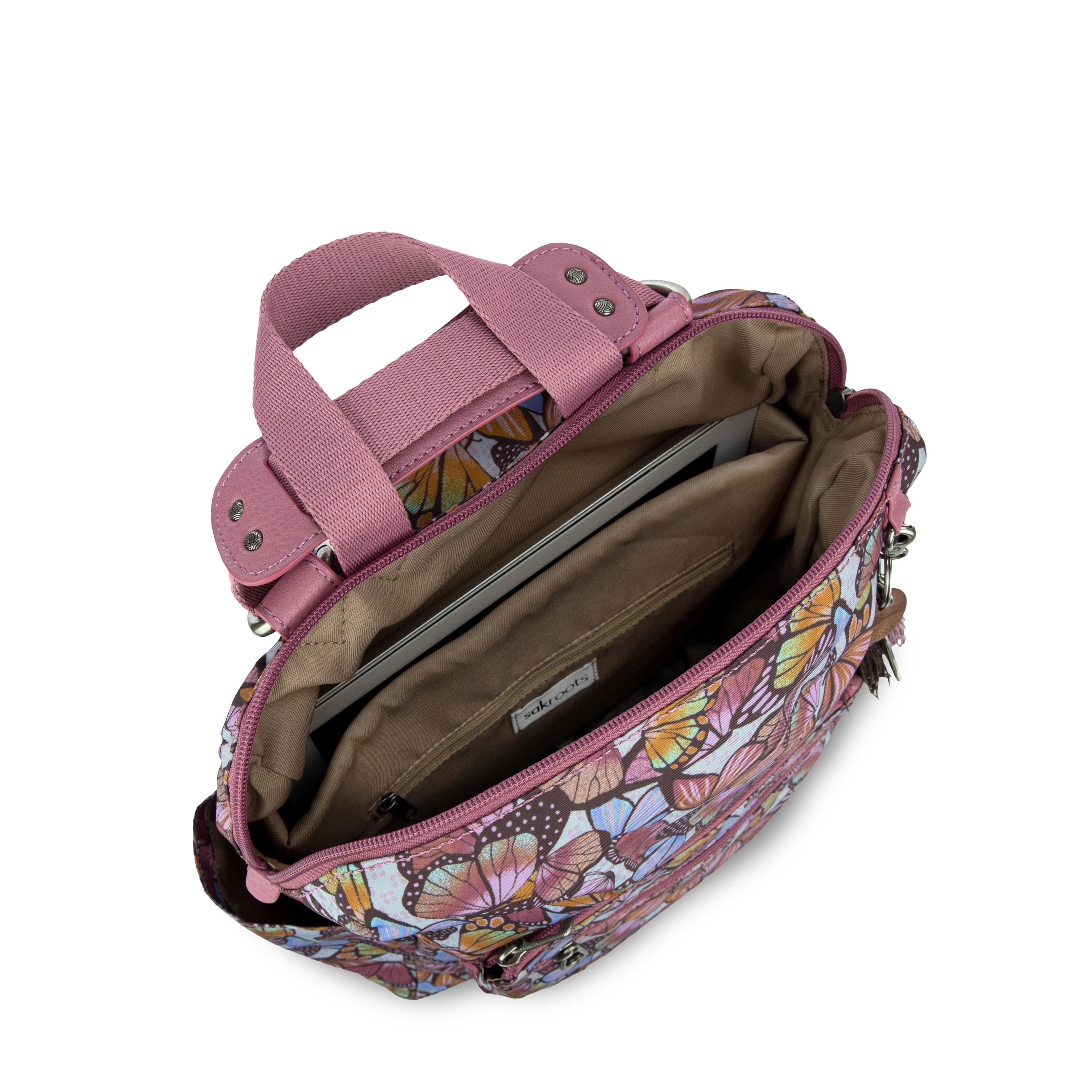 Sakroots Loyola Backpack - EcoTwill - Mulberry Butterfly Bloom