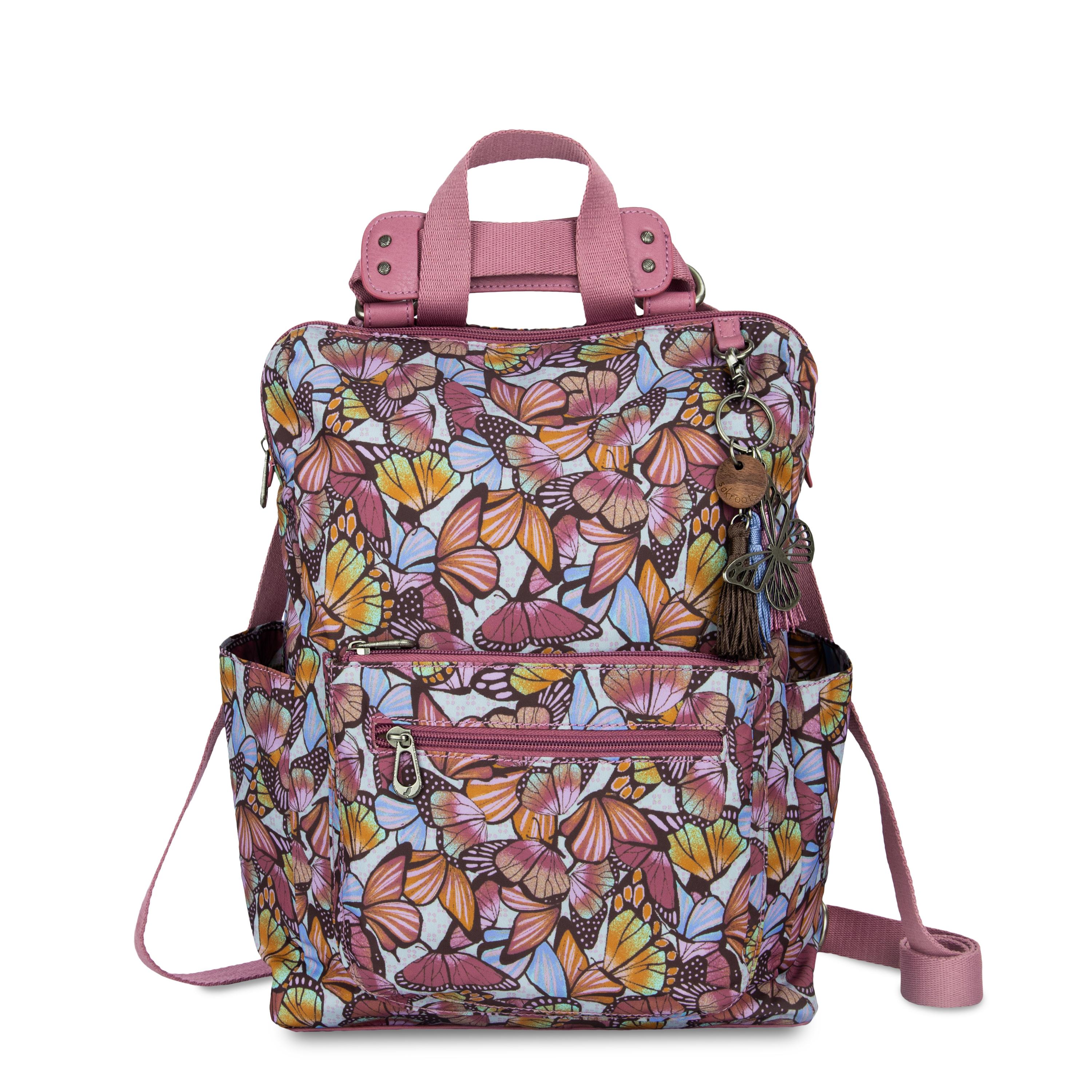 Sakroots Loyola Backpack - EcoTwill - Mulberry Butterfly Bloom