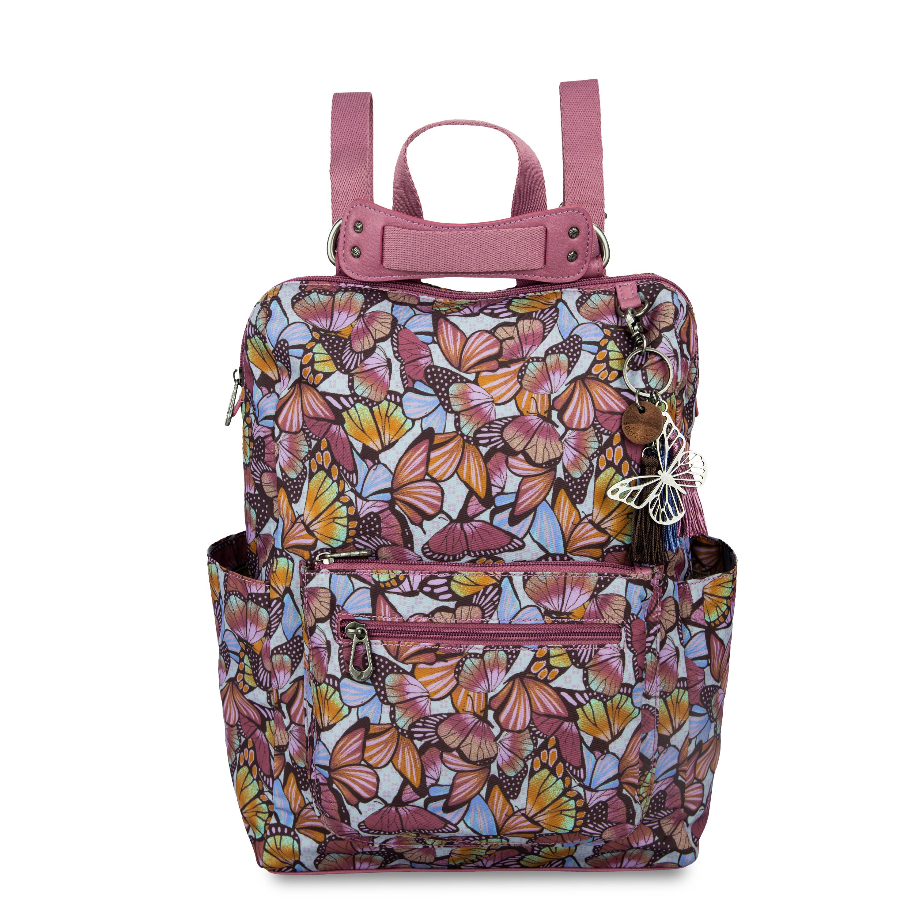 Sakroots Loyola Backpack - EcoTwill - Mulberry Butterfly Bloom