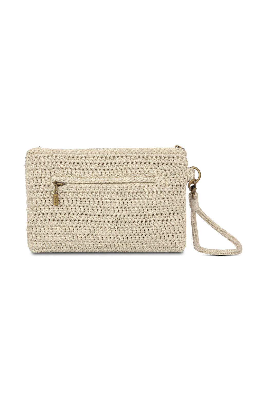 The Sak Vita Wristlet - Hand Crochet - Natural Strawberries