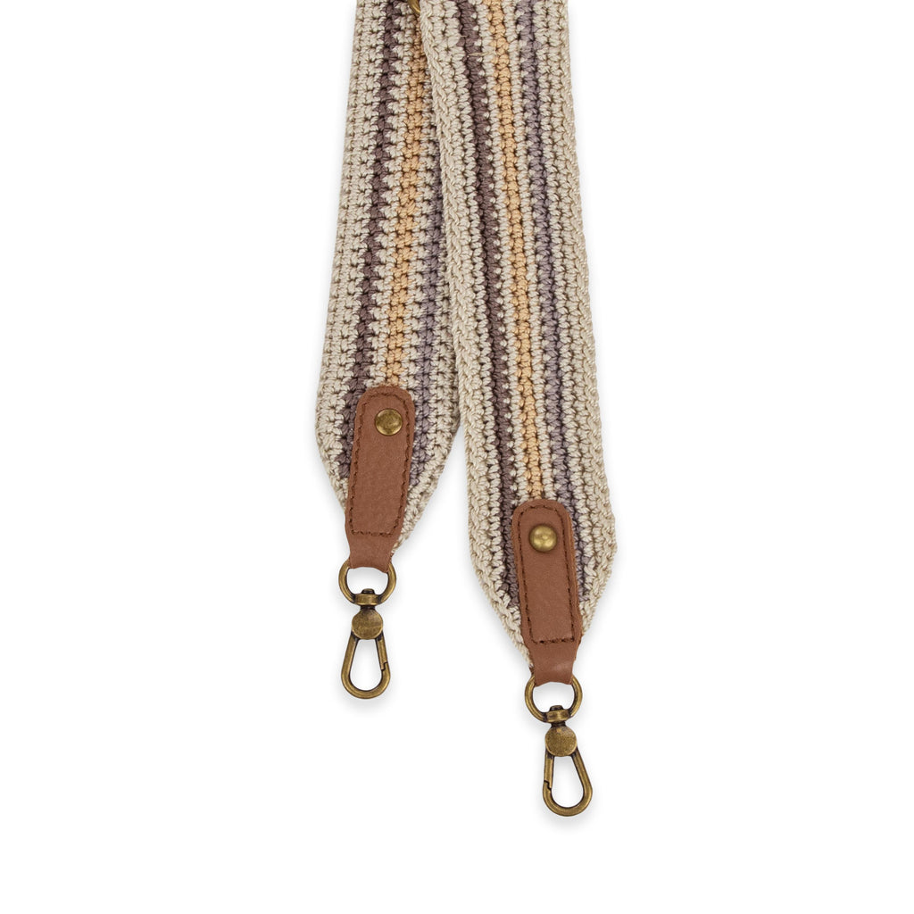 The Sak Crochet Crossbody Strap - Hand Crochet - Serenity Stripe