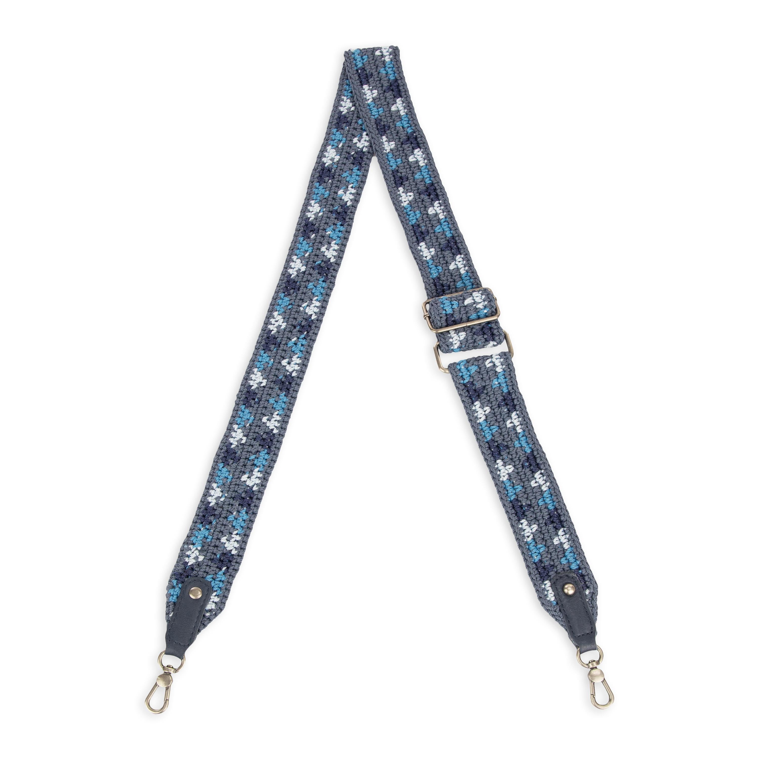The Sak Crochet Crossbody Strap - Hand Crochet - Maritime Triangles