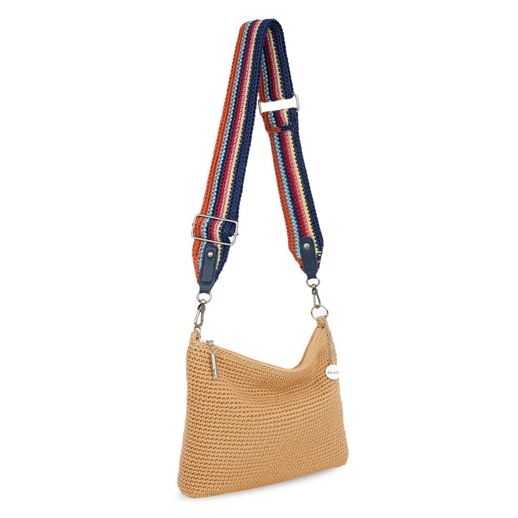 The Sak Crochet Crossbody Strap - Hand Crochet - Indigo Multi Stripe