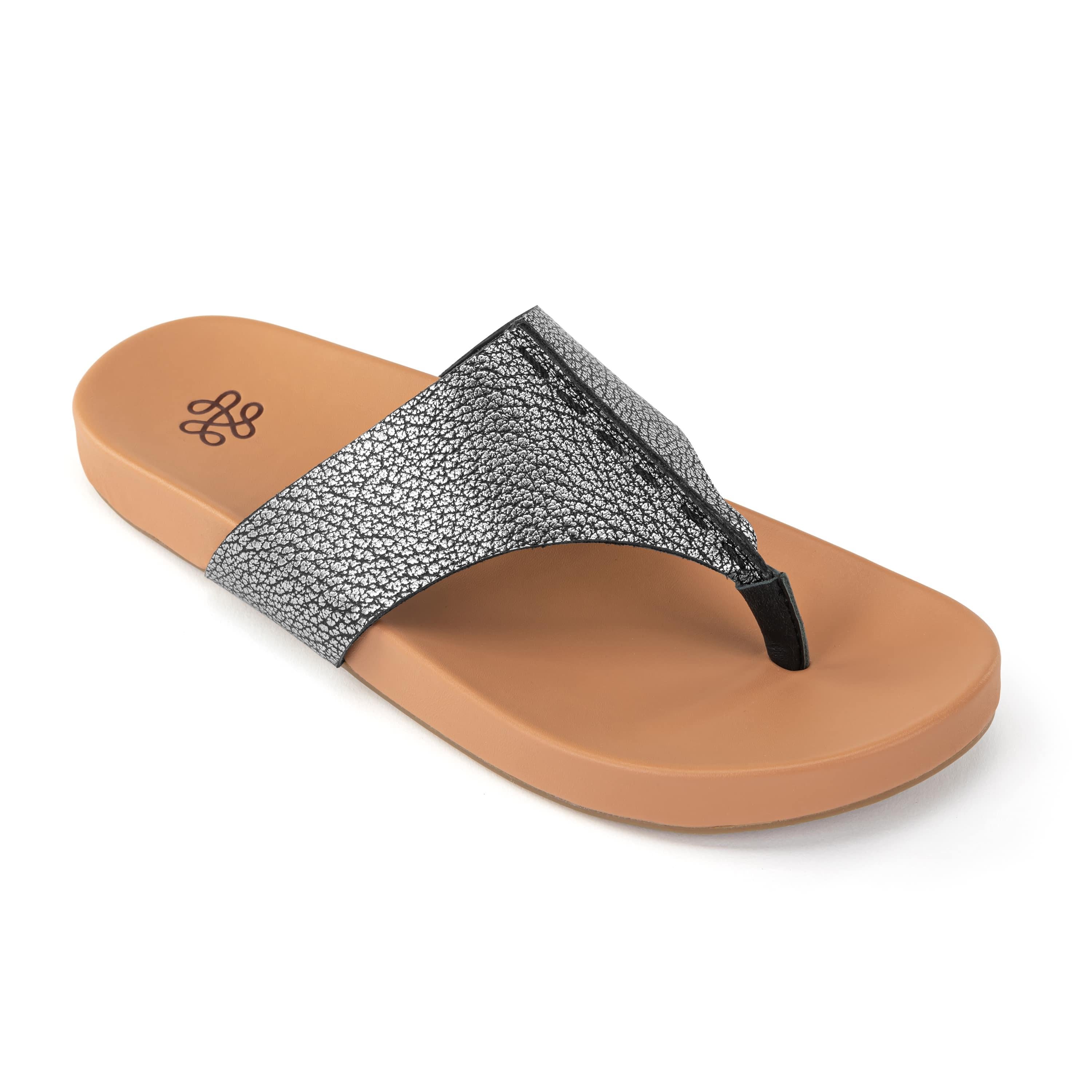 The Sak Everly Sandal - Leather - Dark Silver