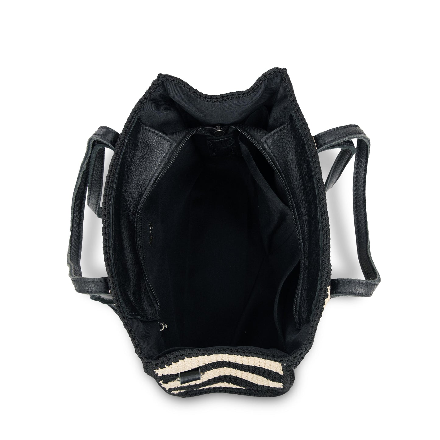 The Sak Sable Boxy Tote Crochet - |Black Stripe|
