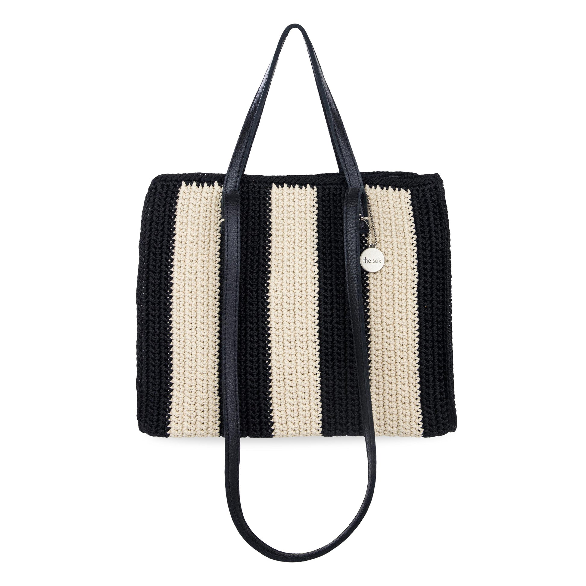 The Sak Sable Boxy Tote Crochet - |Black Stripe|