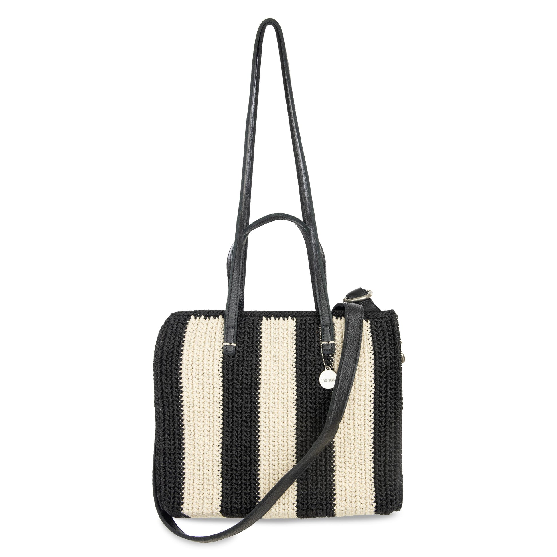 The Sak Sable Boxy Tote Crochet - |Black Stripe|