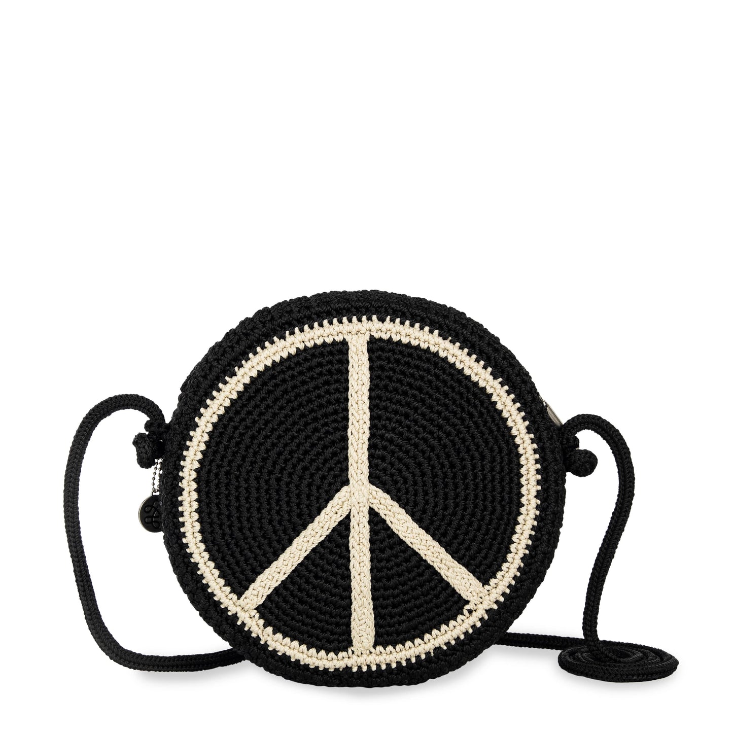 The Sak Kenna Small Crossbody Crochet - |Black Peace Sign|