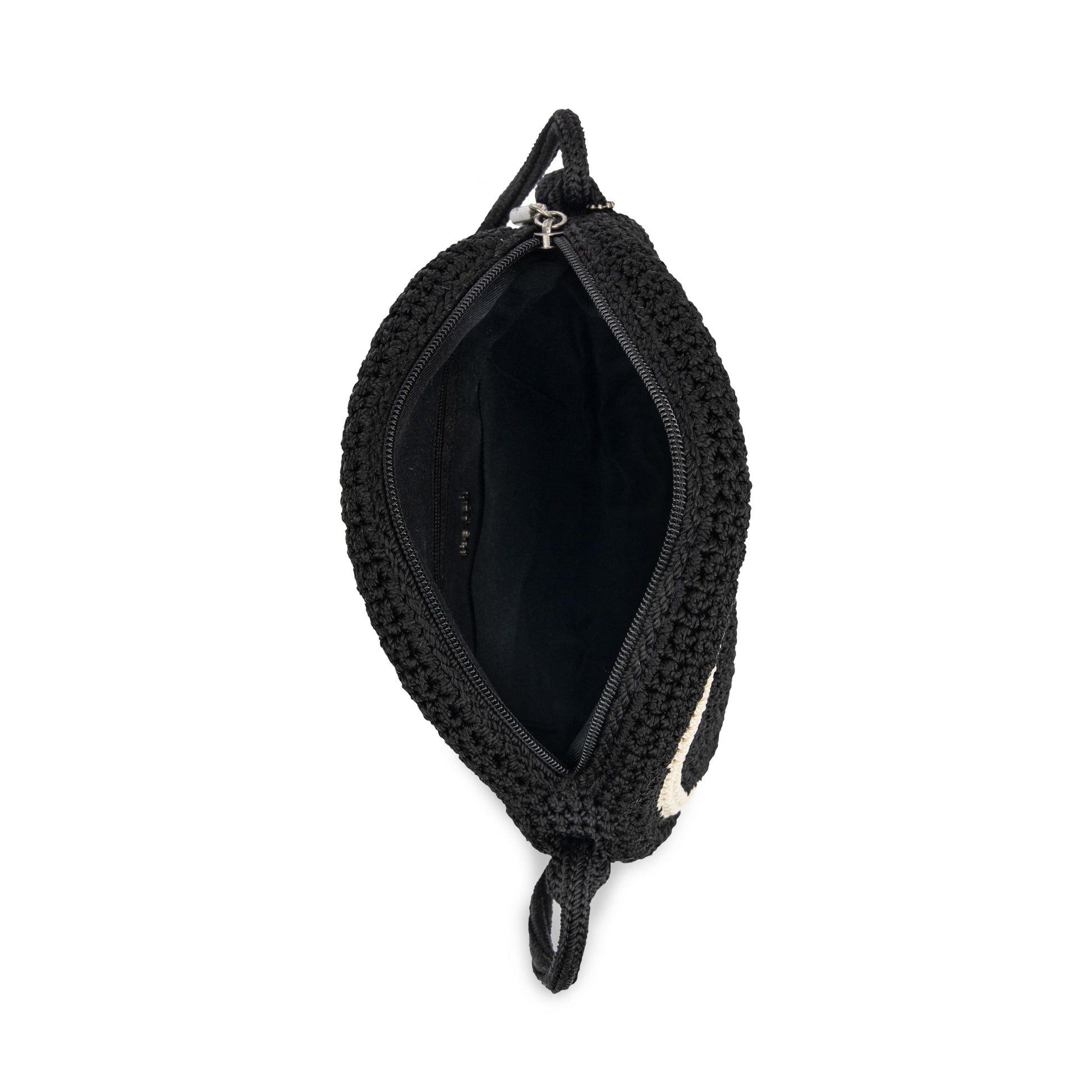 The Sak Kenna Small Crossbody Crochet - |Black Peace Sign|