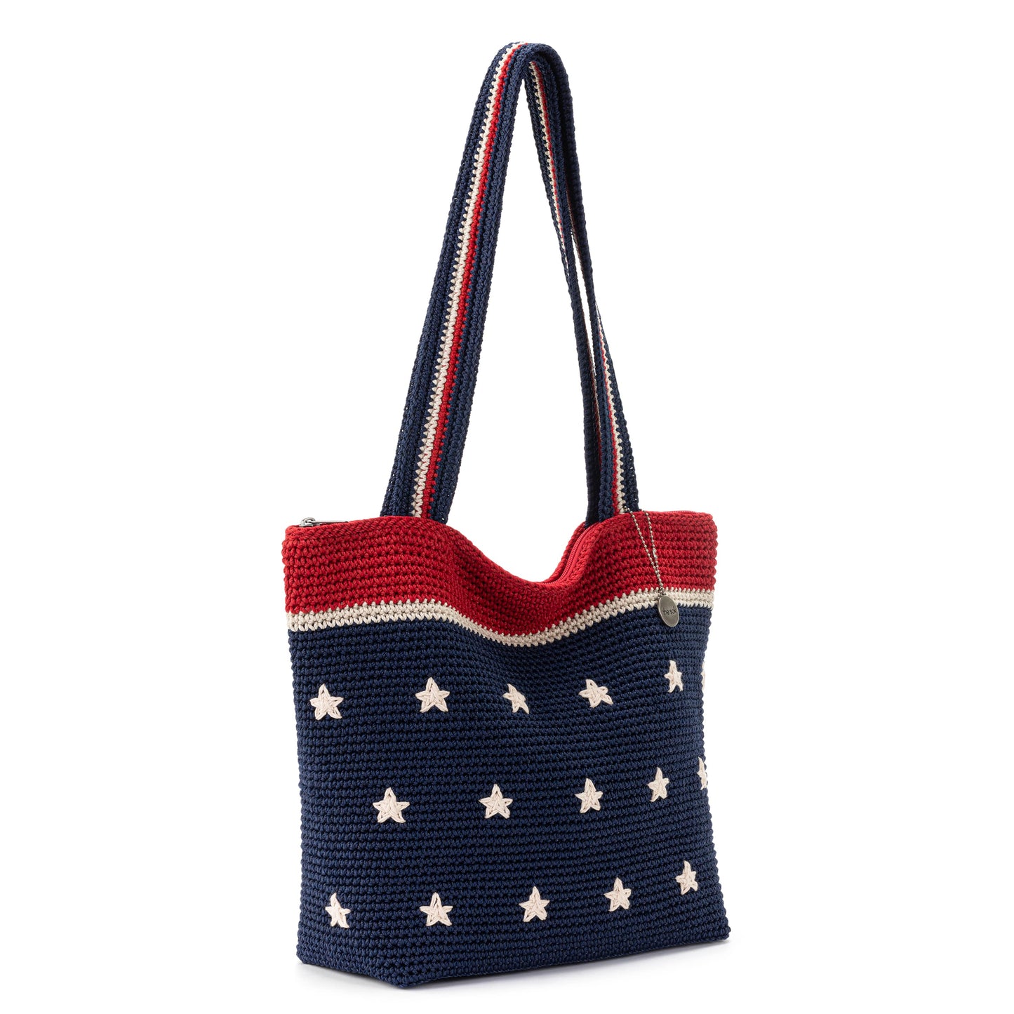 The Sak Casual Classics Tote Crochet - |Denim Natural Stars|