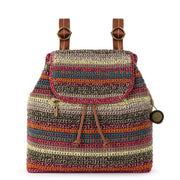 Sayulita Backpack - Hand Crochet - Sunset Stripe