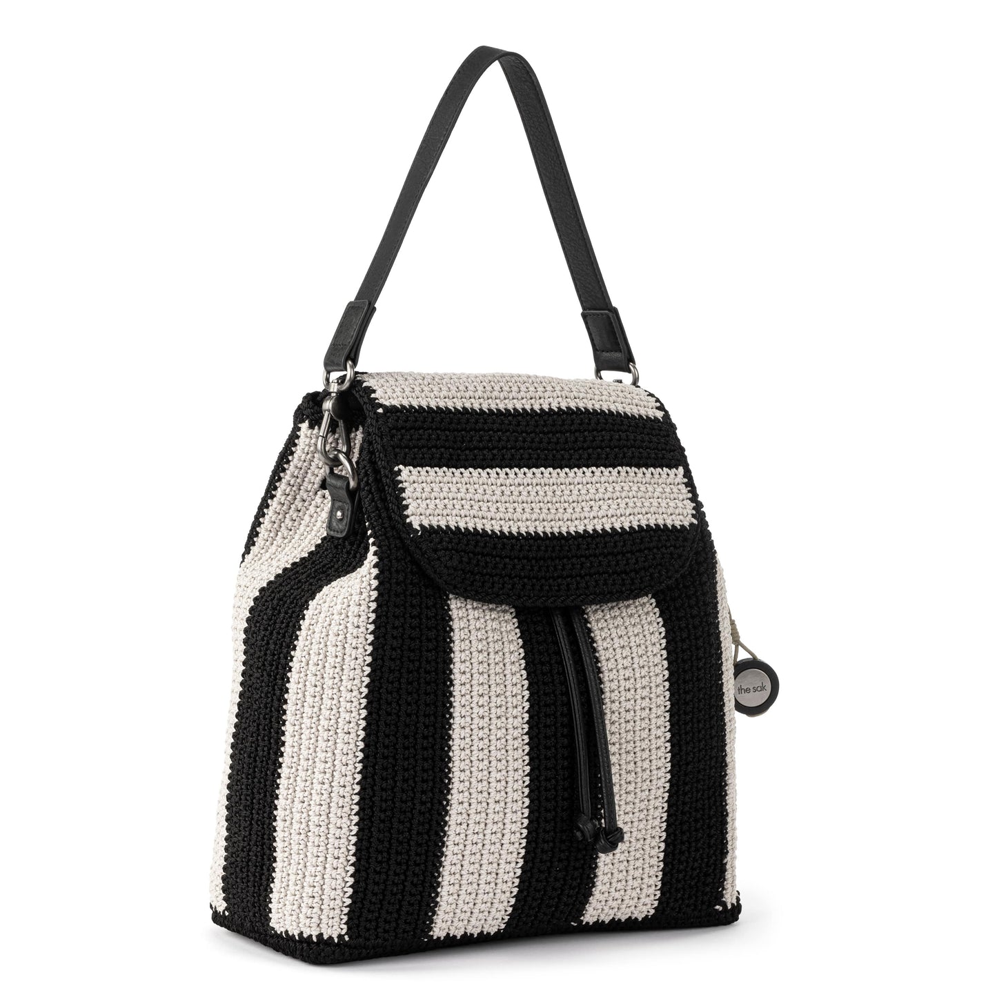 The Sak Sayulita Backpack Crochet - |Black Stripe|