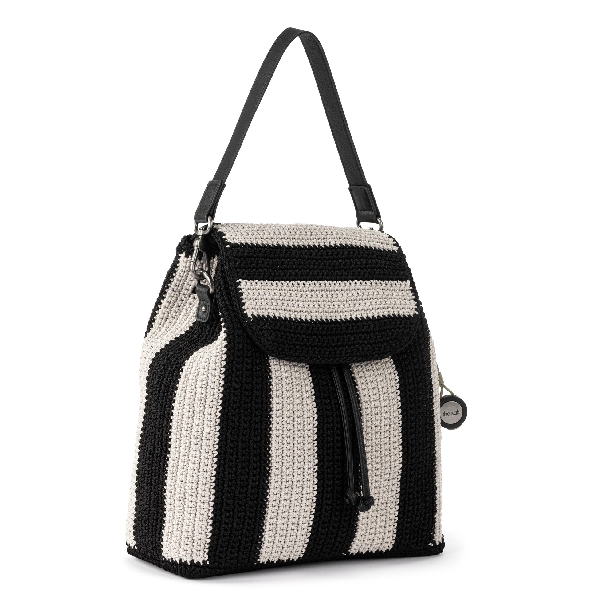 The Sak Sayulita Backpack Crochet - |Black Stripe|