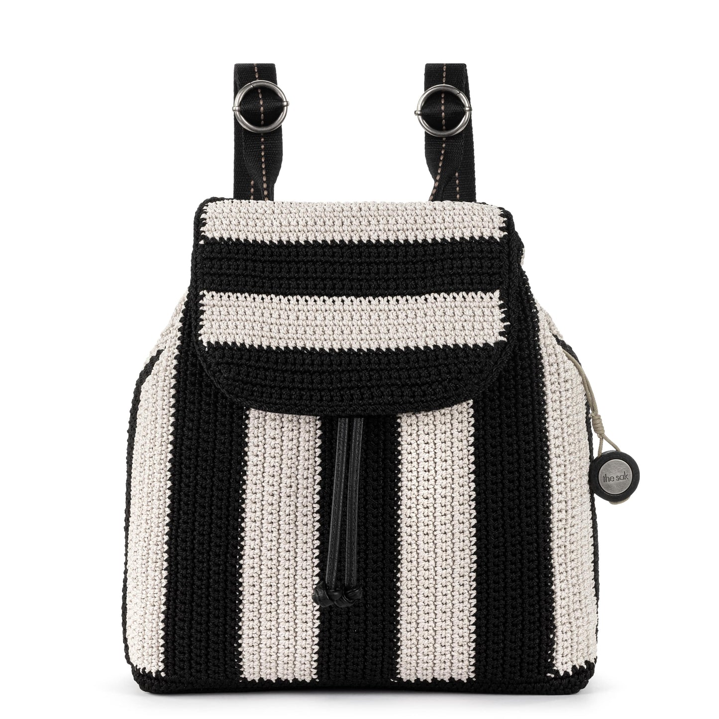 The Sak Sayulita Backpack Crochet - |Black Stripe|