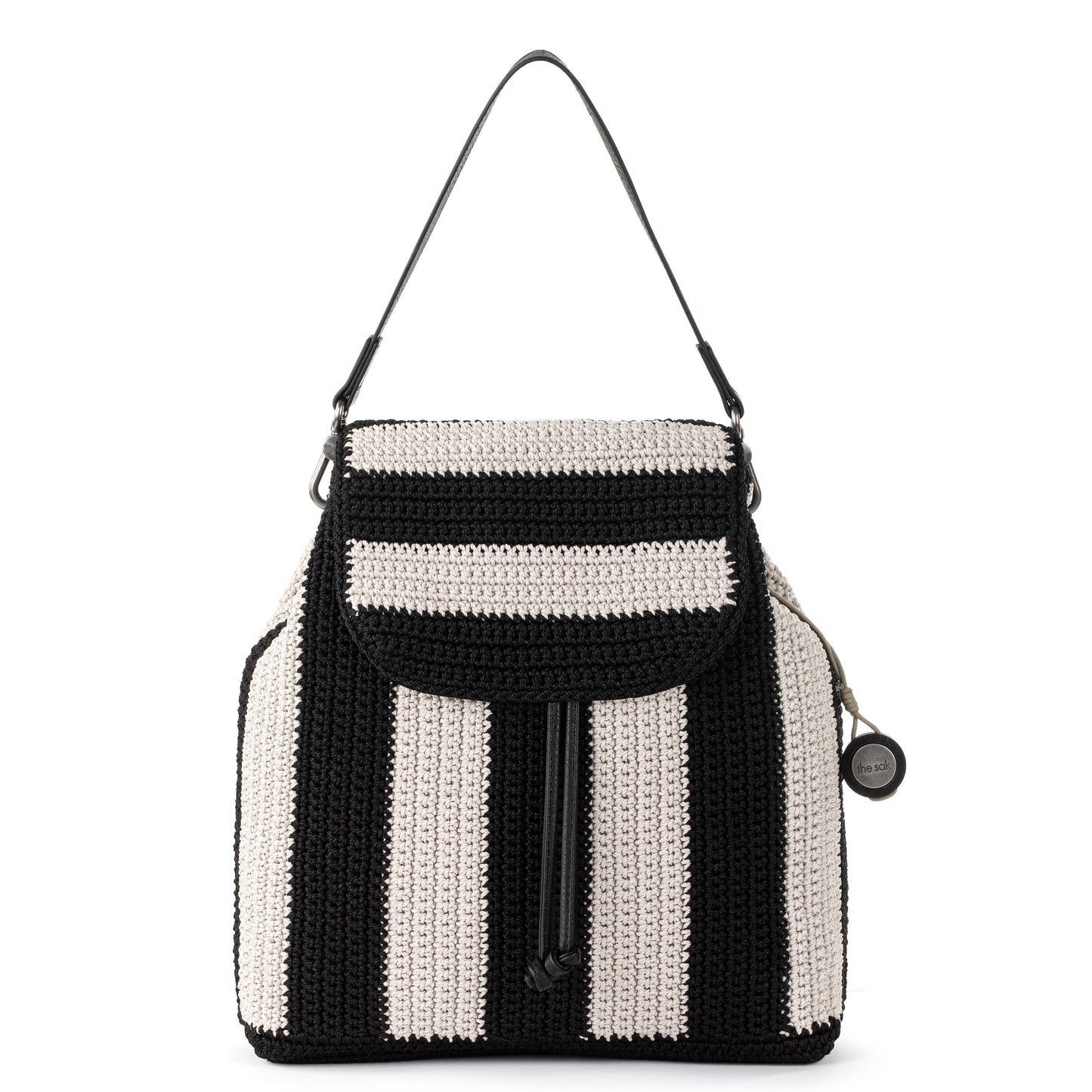 The Sak Sayulita Backpack Crochet - |Black Stripe|