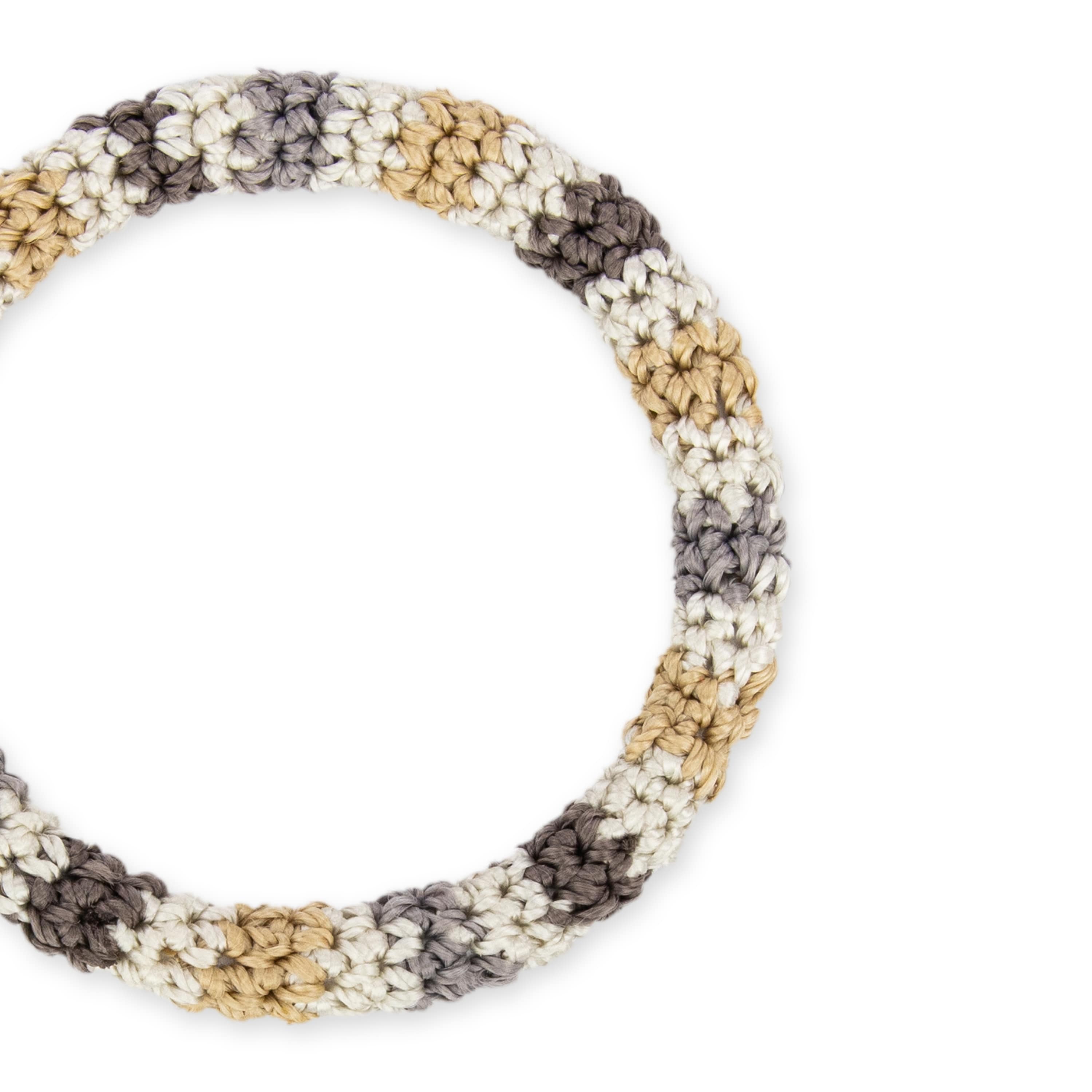 The Sak Finch Bangle - Hand Crochet - Serenity Stripe