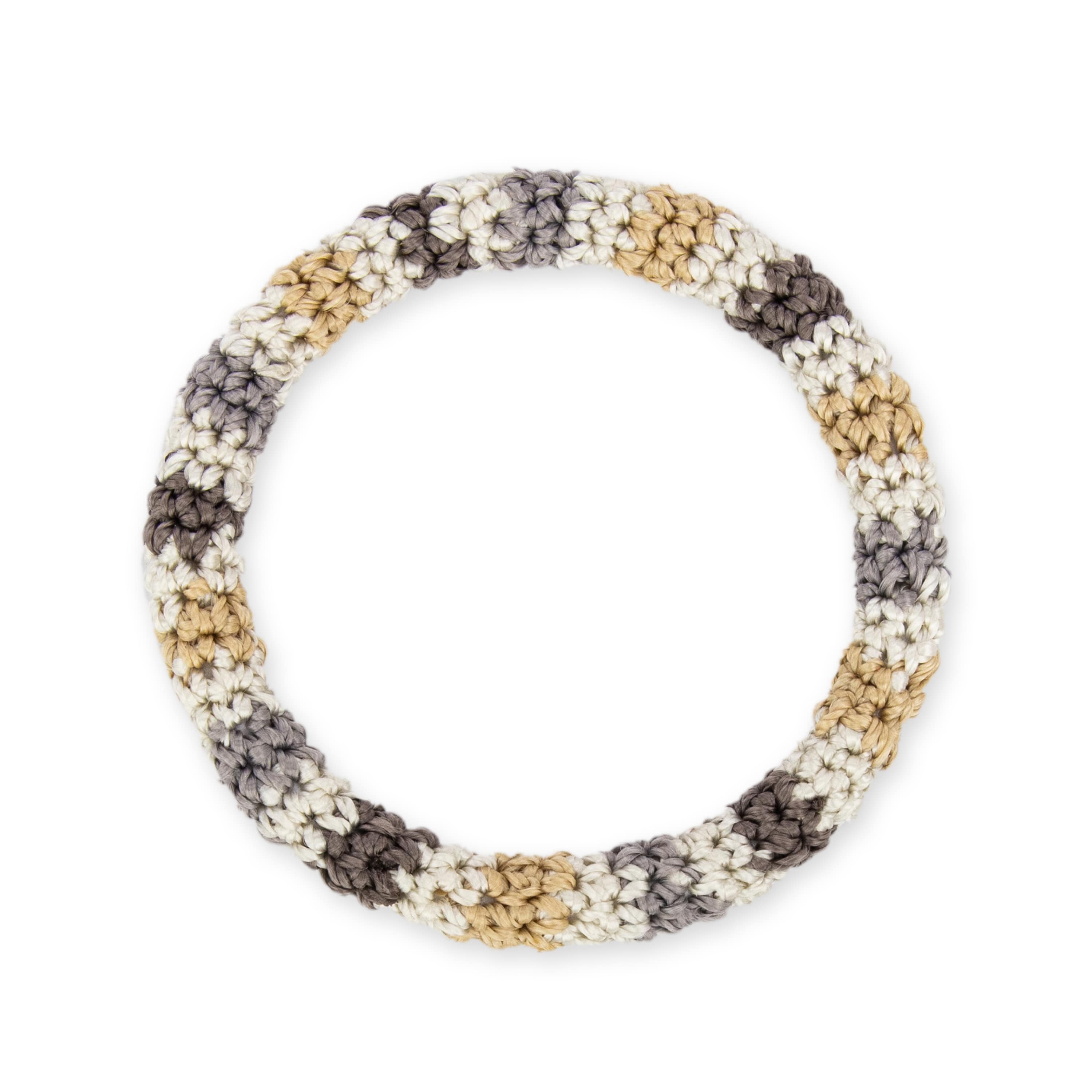 The Sak Finch Bangle - Hand Crochet - Serenity Stripe