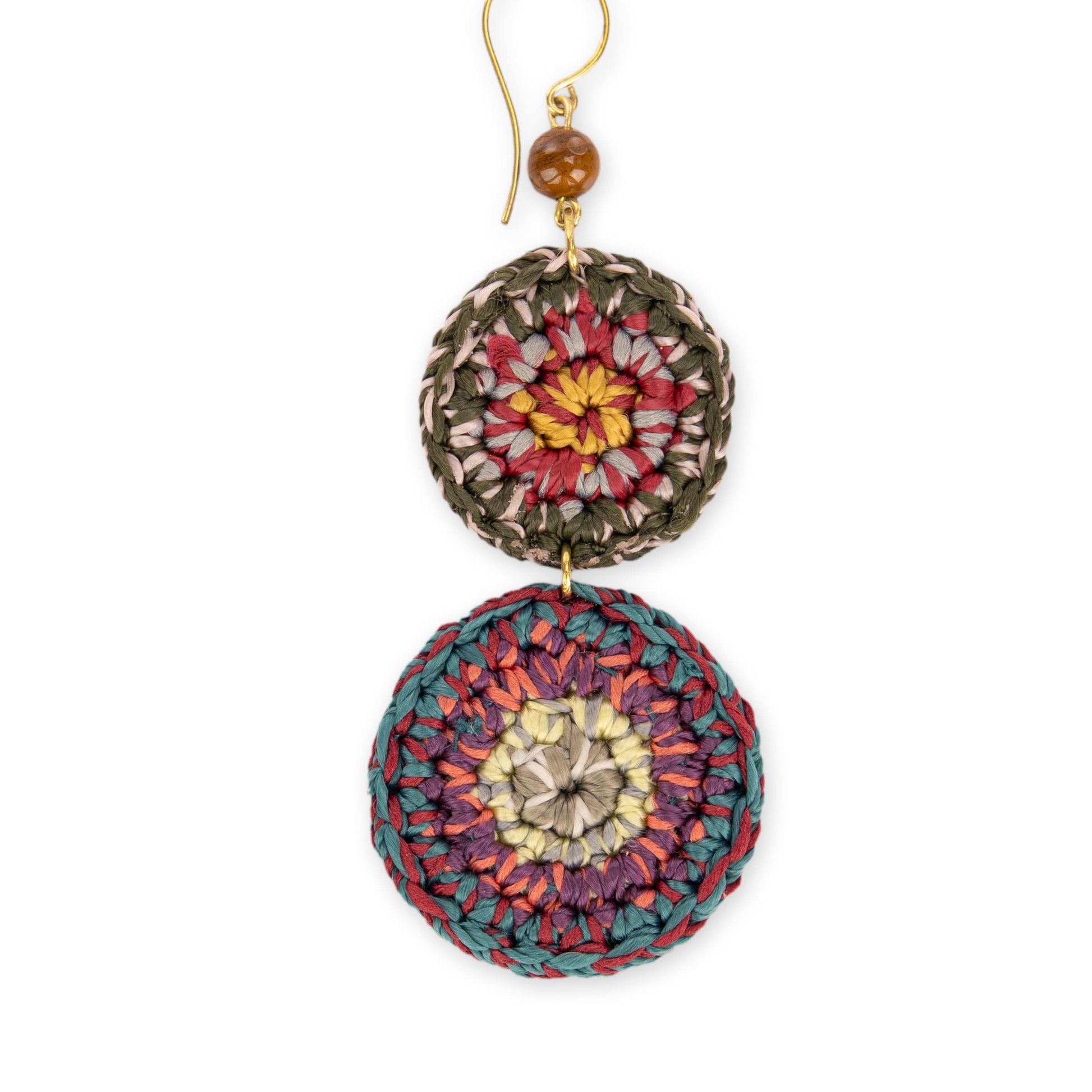 The Sak Jasper Double Disc Earrings - |Sunset Stripe|