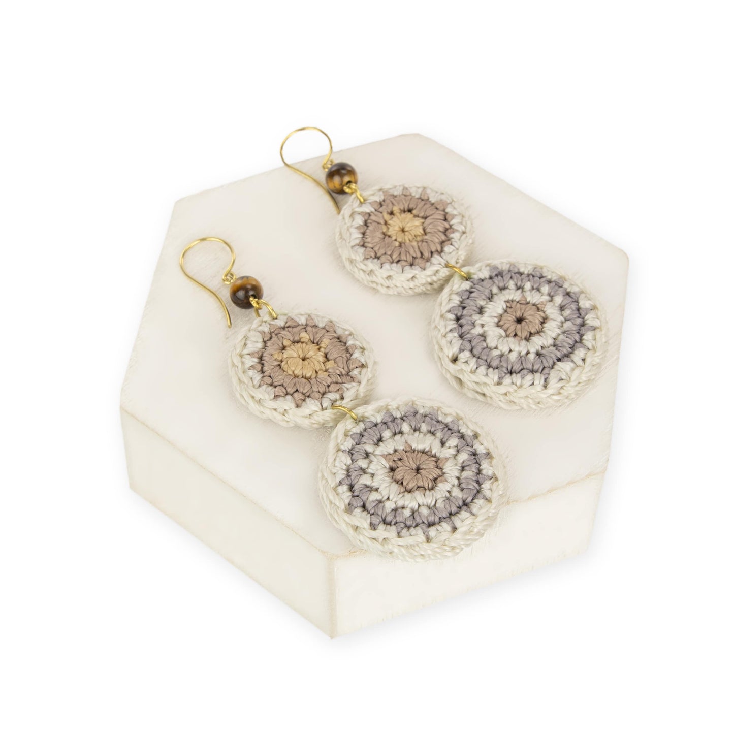 The Sak Jasper Double Disc Earrings - |Serenity Stripe|