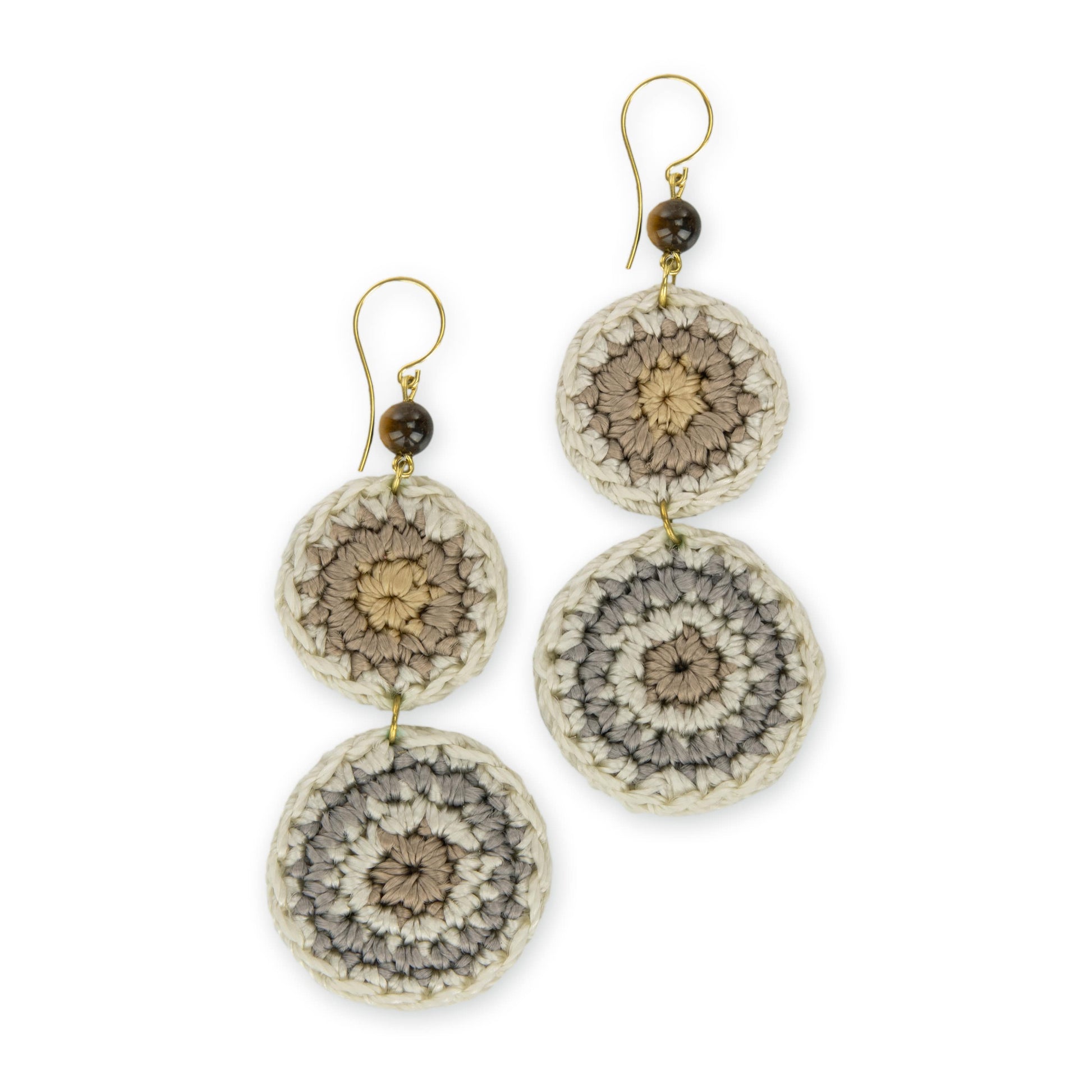 The Sak Jasper Double Disc Earrings - |Serenity Stripe|