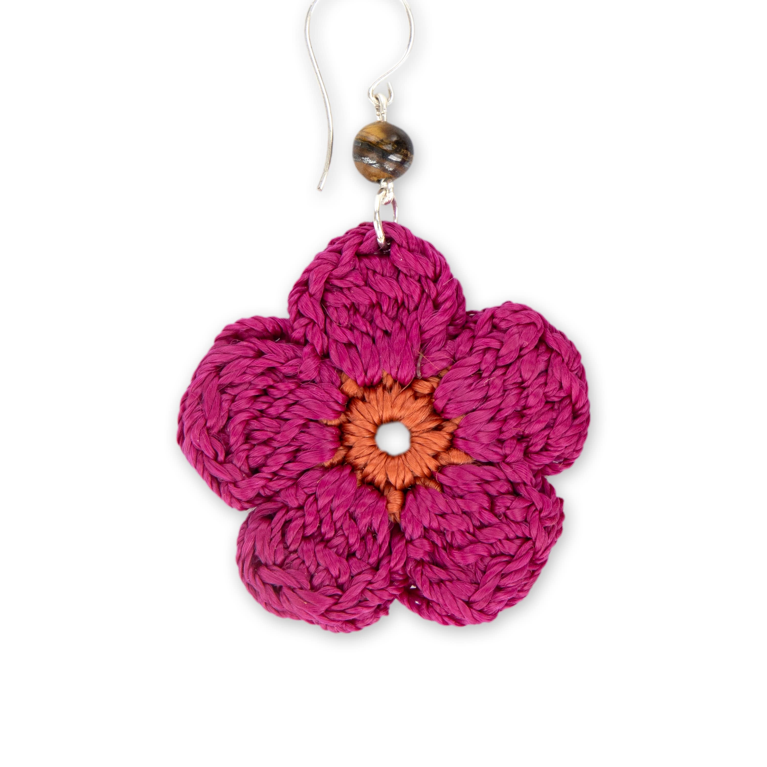 The Sak Leilani Floral Earrings - Hand Crochet - Pinkberry
