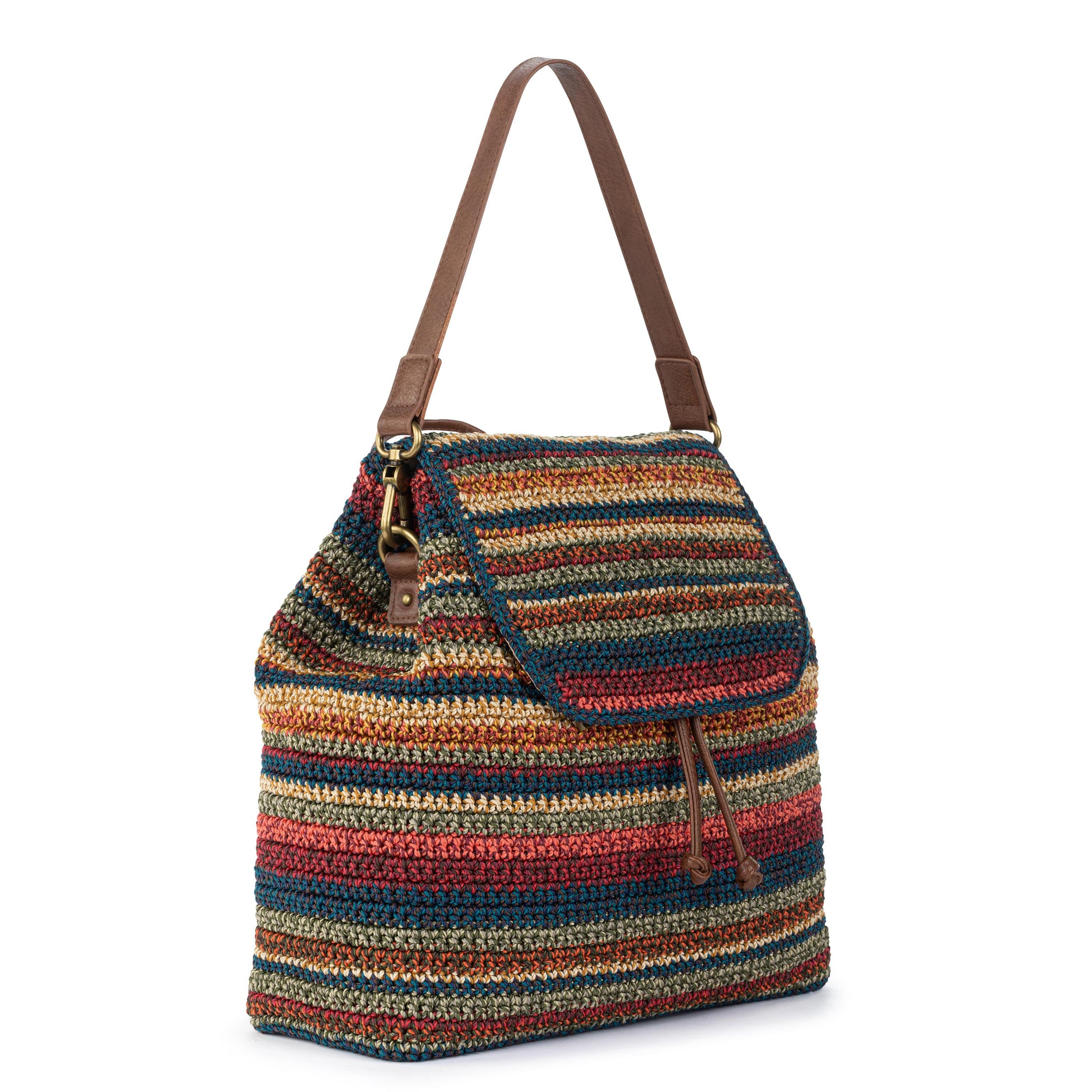 The Sak Sayulita Backpack Crochet - |Woodland Stripe|