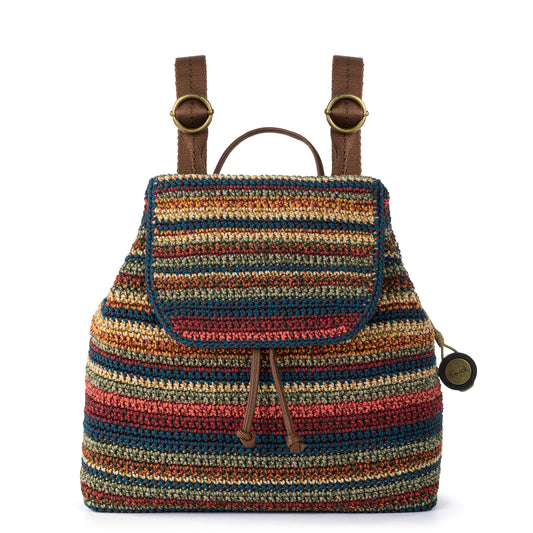 The Sak Sayulita Backpack Crochet - |Woodland Stripe|