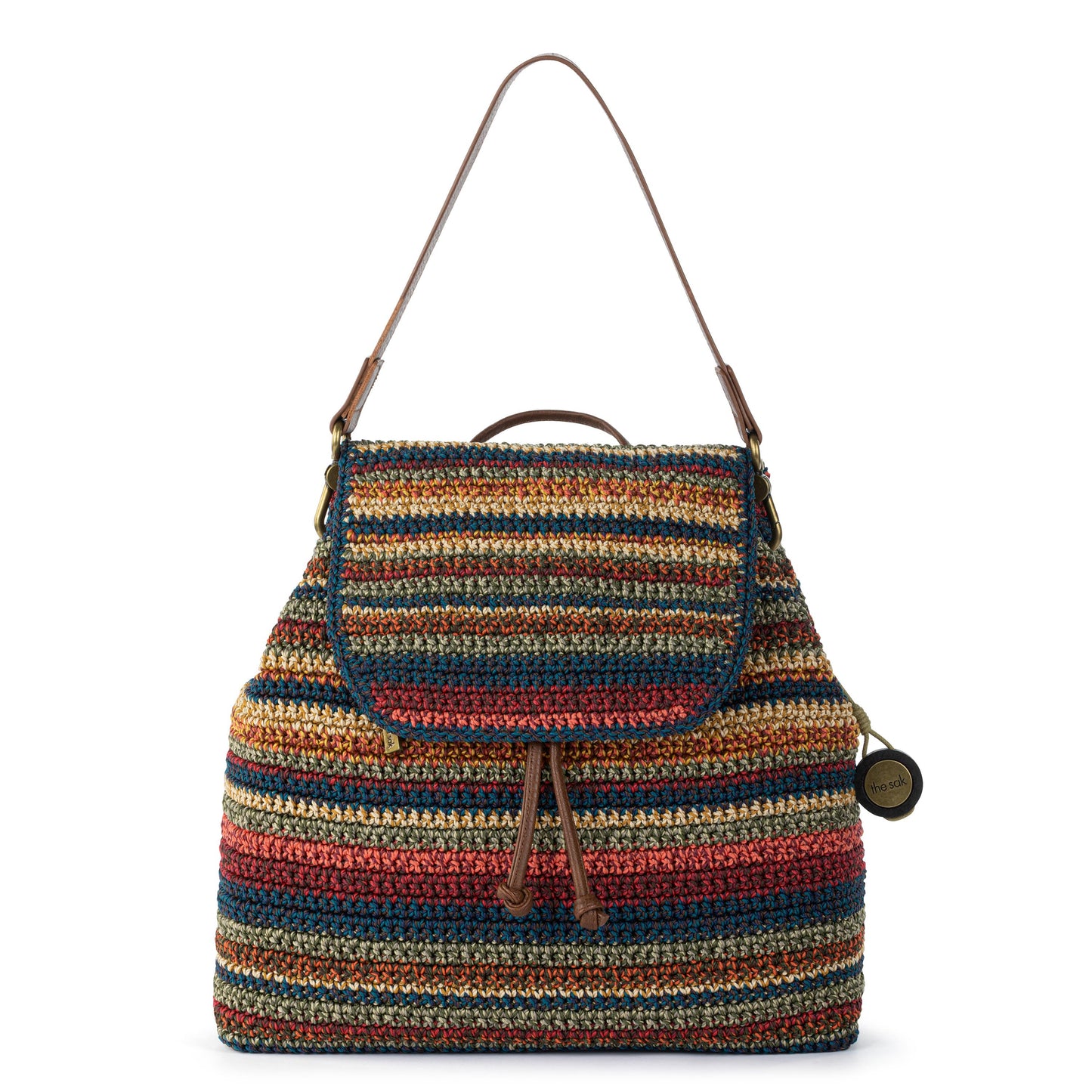The Sak Sayulita Backpack Crochet - |Woodland Stripe|