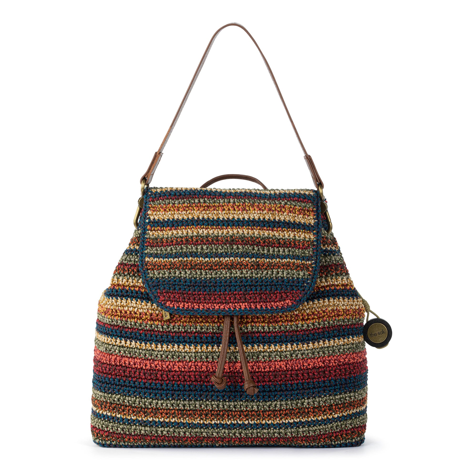 The Sak Sayulita Backpack Crochet - |Woodland Stripe|