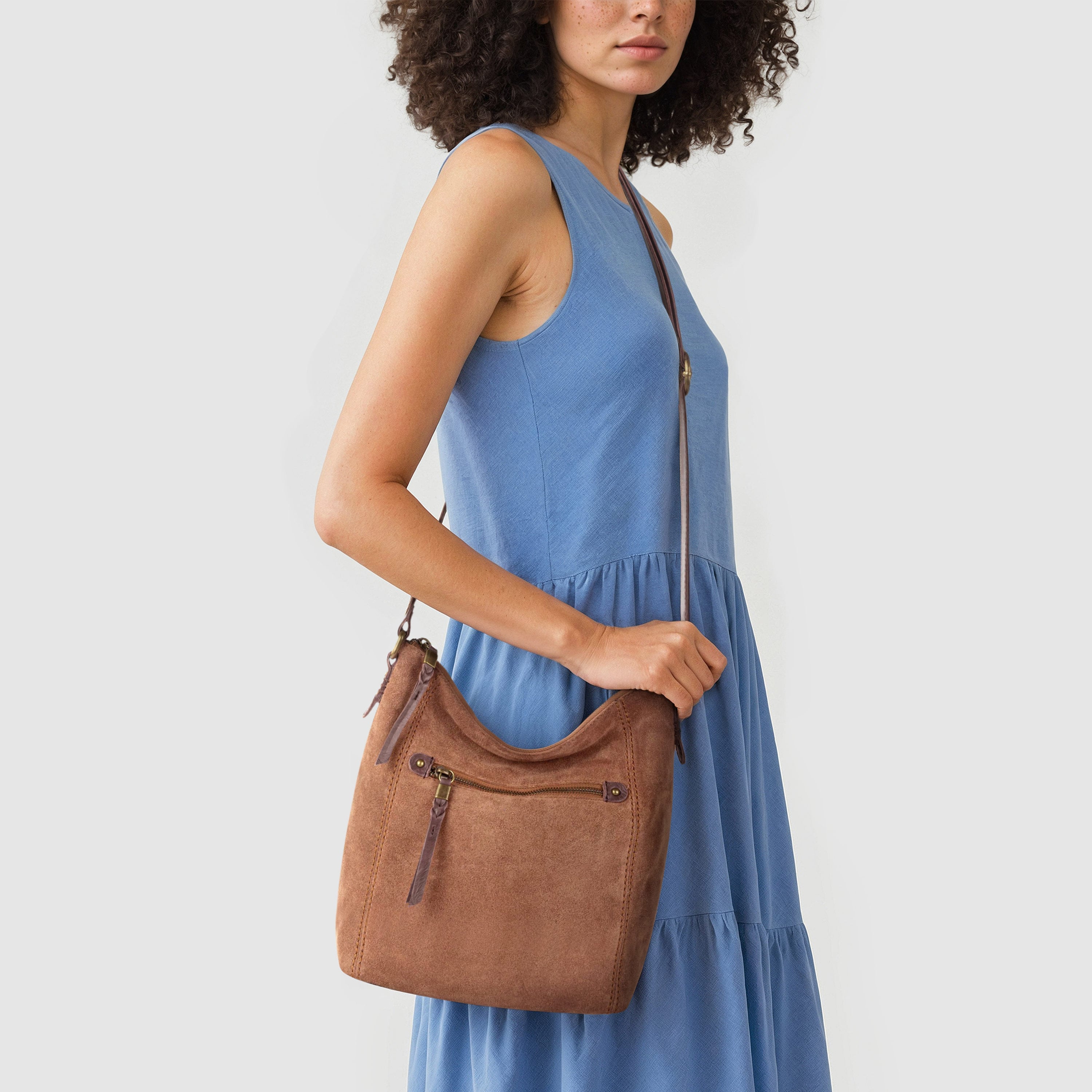The Sak Ashland Crossbody - Leather - Tobacco Suede