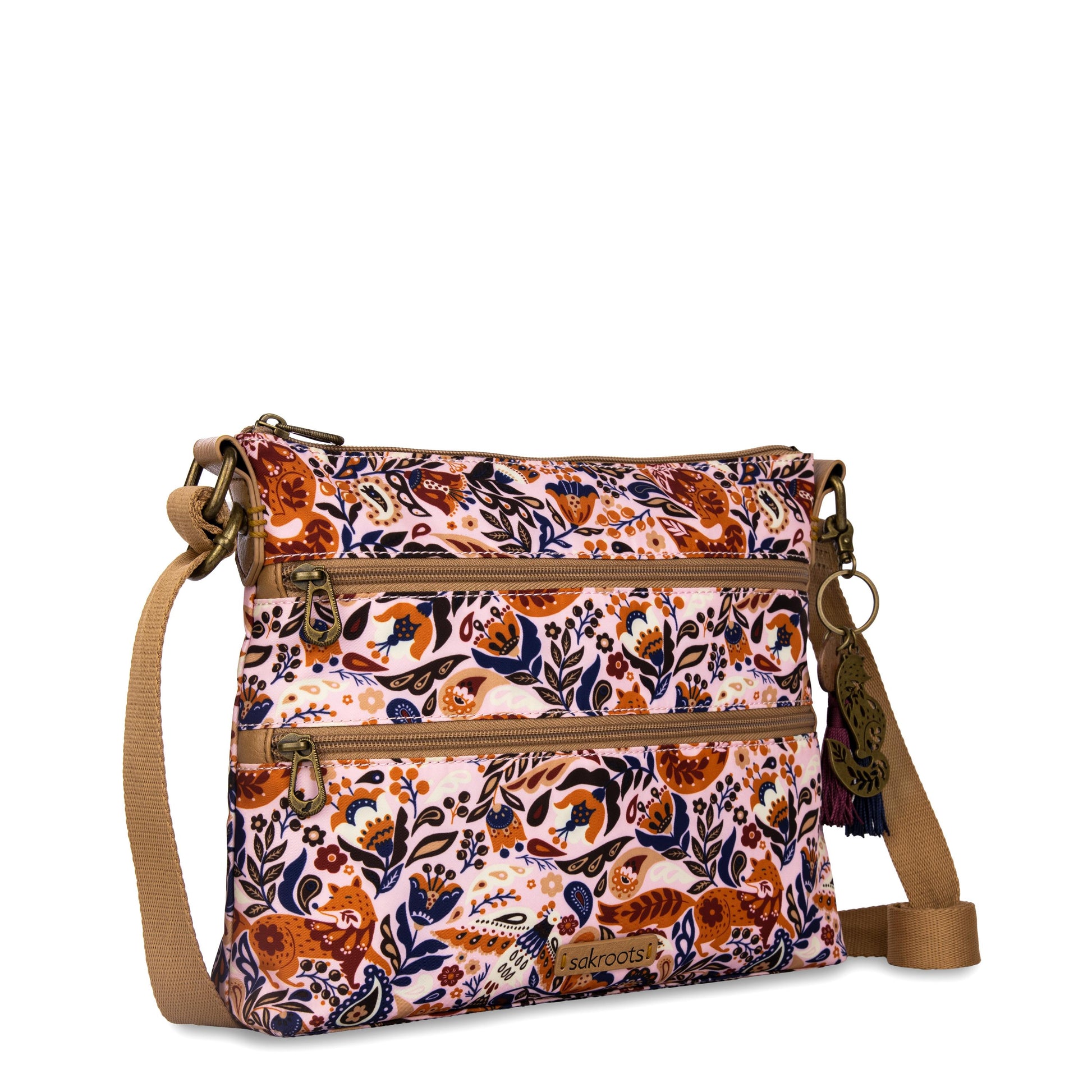 Sakroots Basic Crossbody EcoTwill - |Autumn Enchanted Forest|