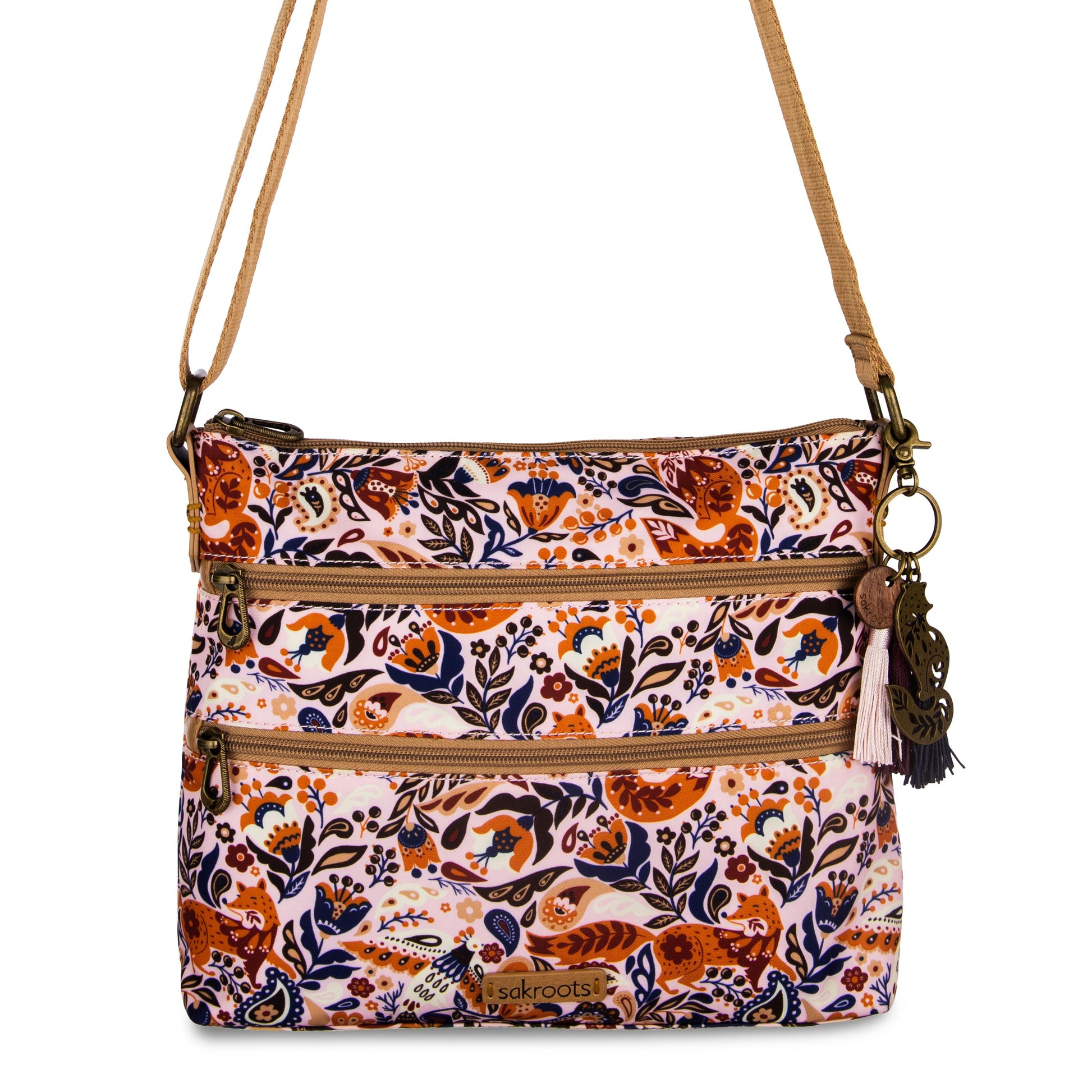 Sakroots Basic Crossbody EcoTwill - |Autumn Enchanted Forest|