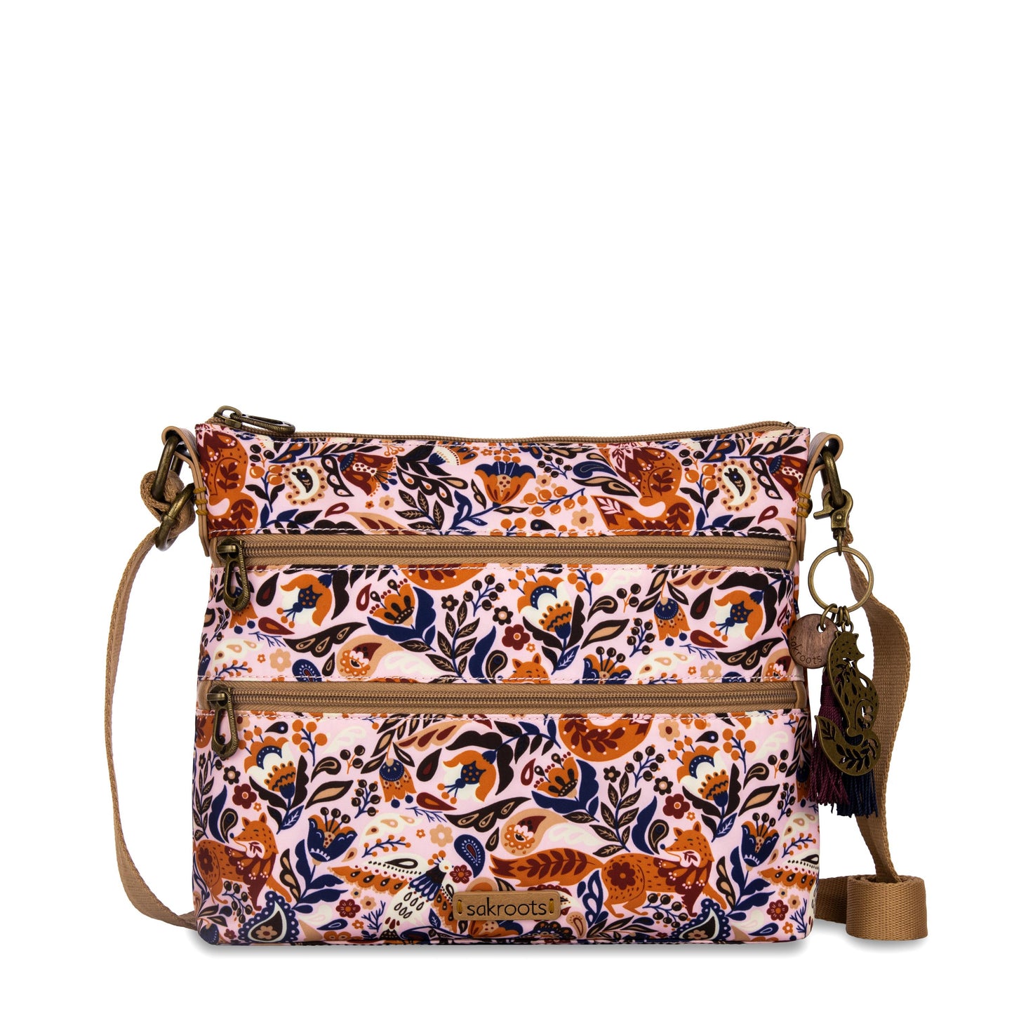 Sakroots Basic Crossbody EcoTwill - |Autumn Enchanted Forest|