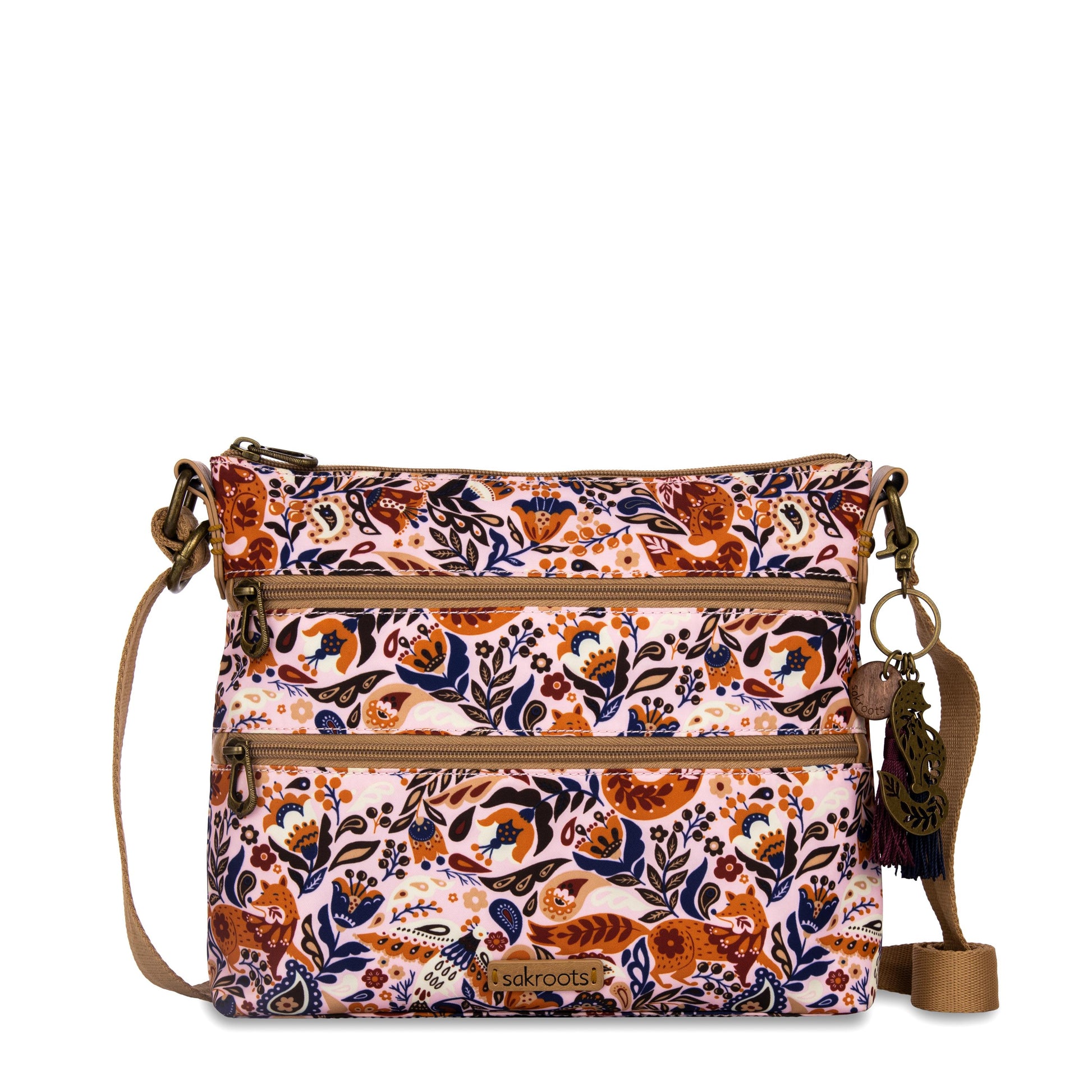 Sakroots Basic Crossbody EcoTwill - |Autumn Enchanted Forest|