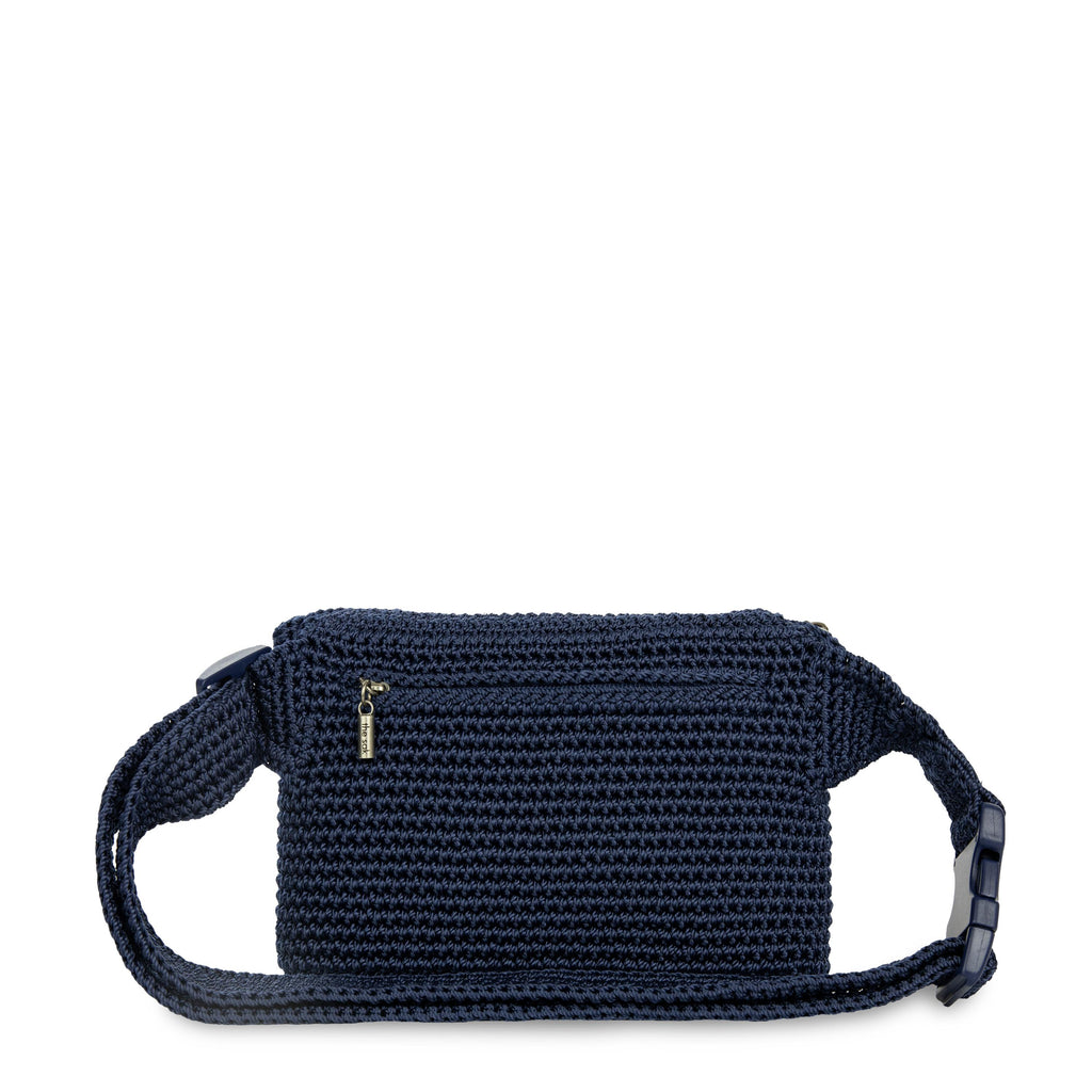 The Sak Caraway Small Belt Bag - Hand Crochet - Denim