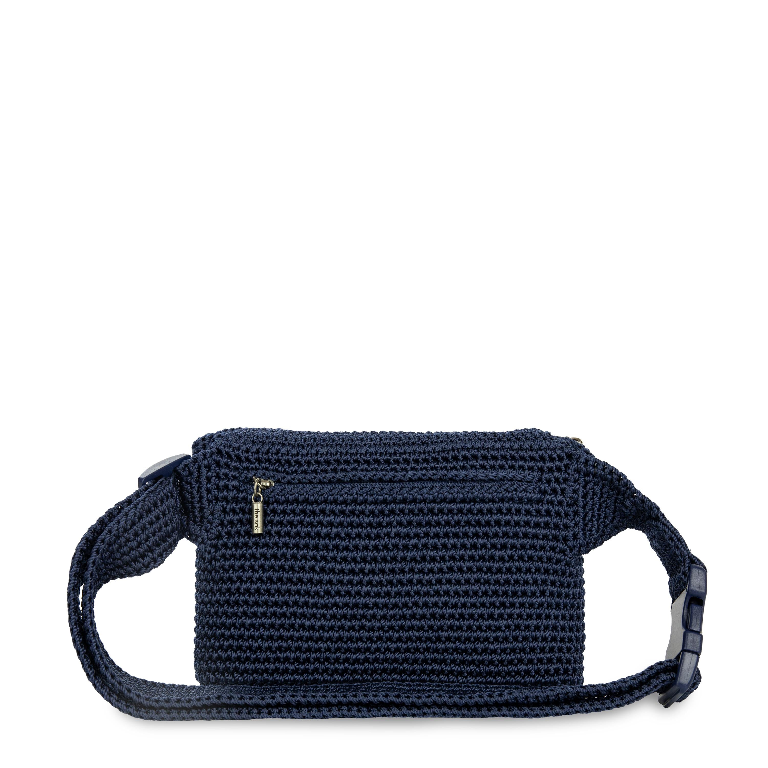 The Sak Caraway Small Belt Bag - Hand Crochet - Denim