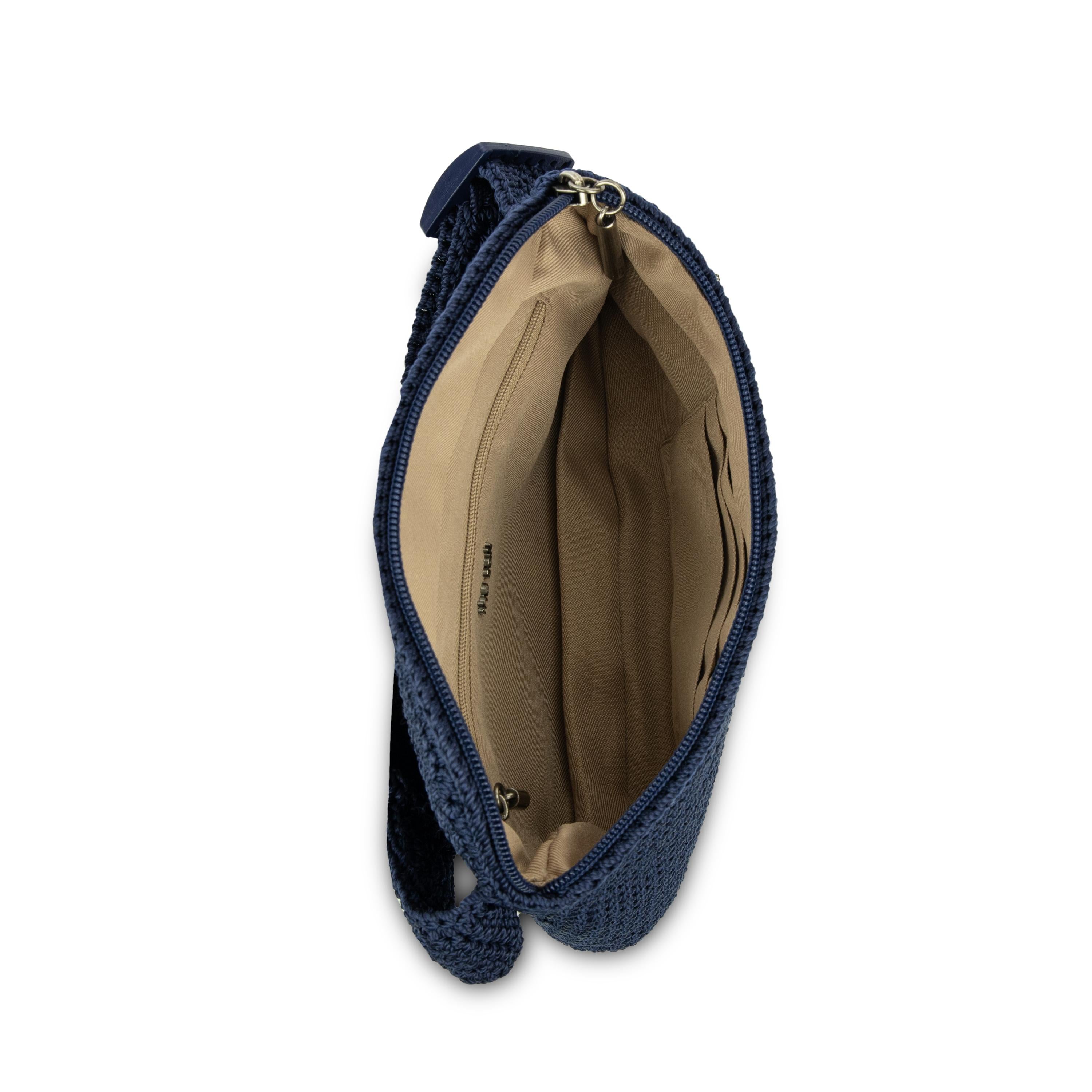 The Sak Caraway Small Belt Bag - Hand Crochet - Denim