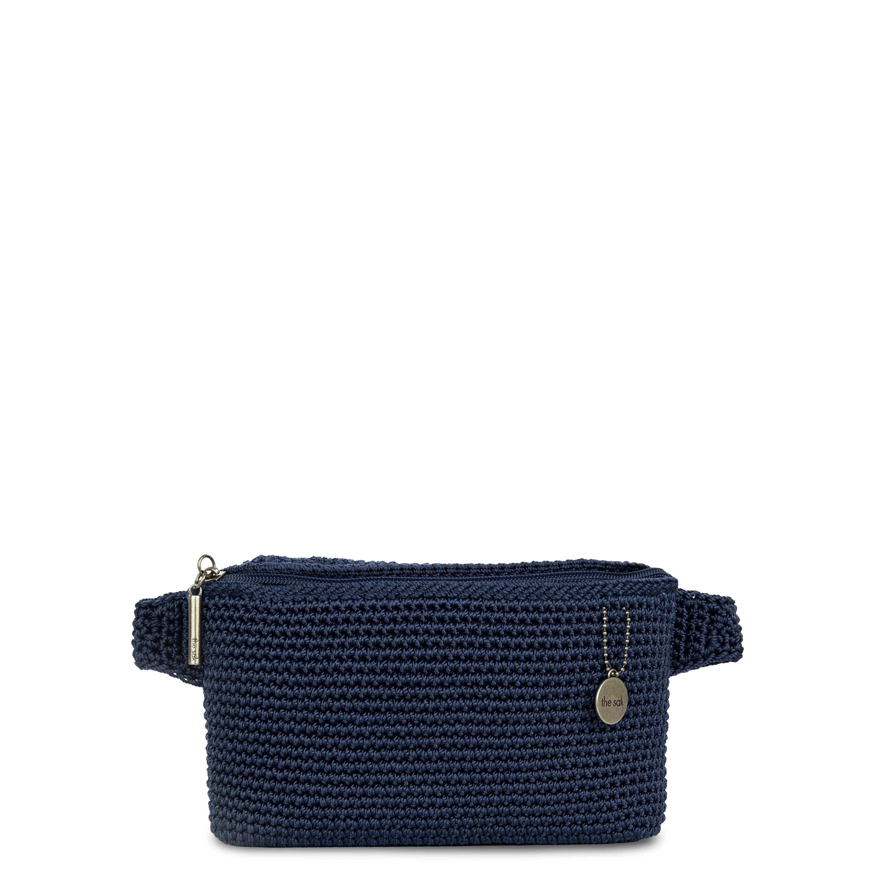 The Sak Caraway Small Belt Bag - Hand Crochet - Denim