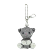 Yarnicharmz Dangle - Hand Crochet - Grey Cat