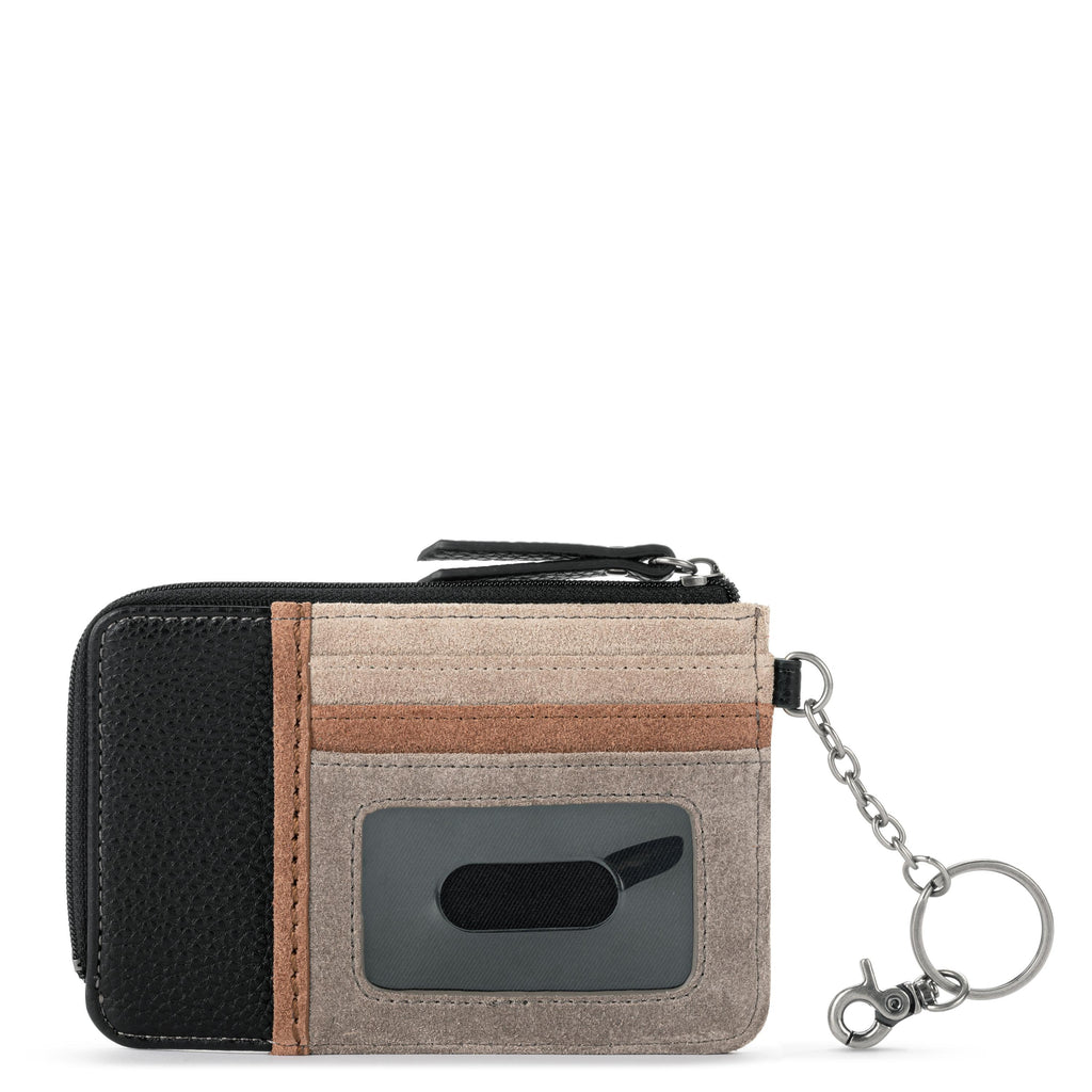 The Sak Iris Card Wallet - Leather - Neutral Suede Block